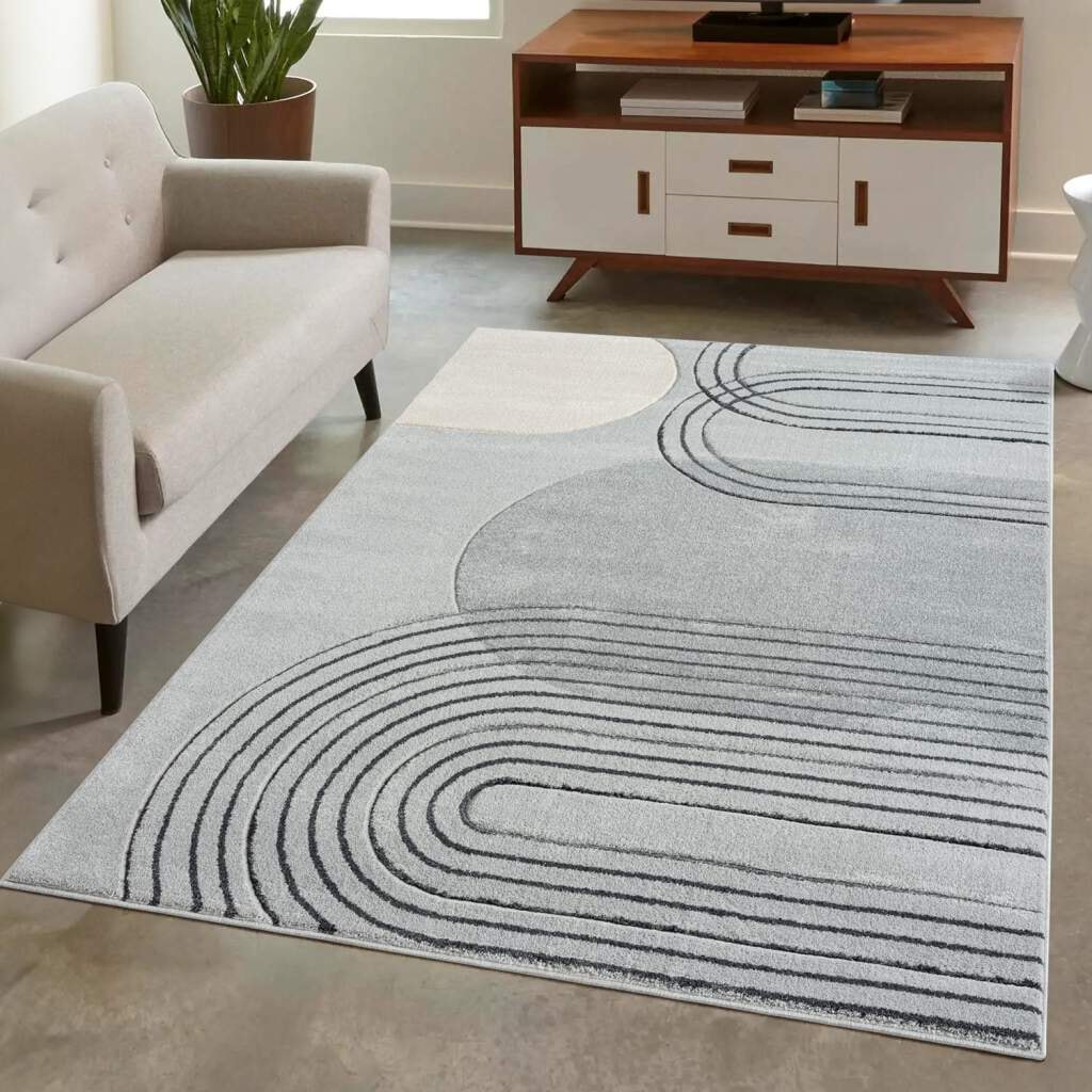 Carpet City Teppich »BONITO 7157«, rechteckig, 11 mm Höhe, Läufer, Flachflor, Hochtief-Muster/ 3D-Effekt, Geo-Muster, Wohnzimmer