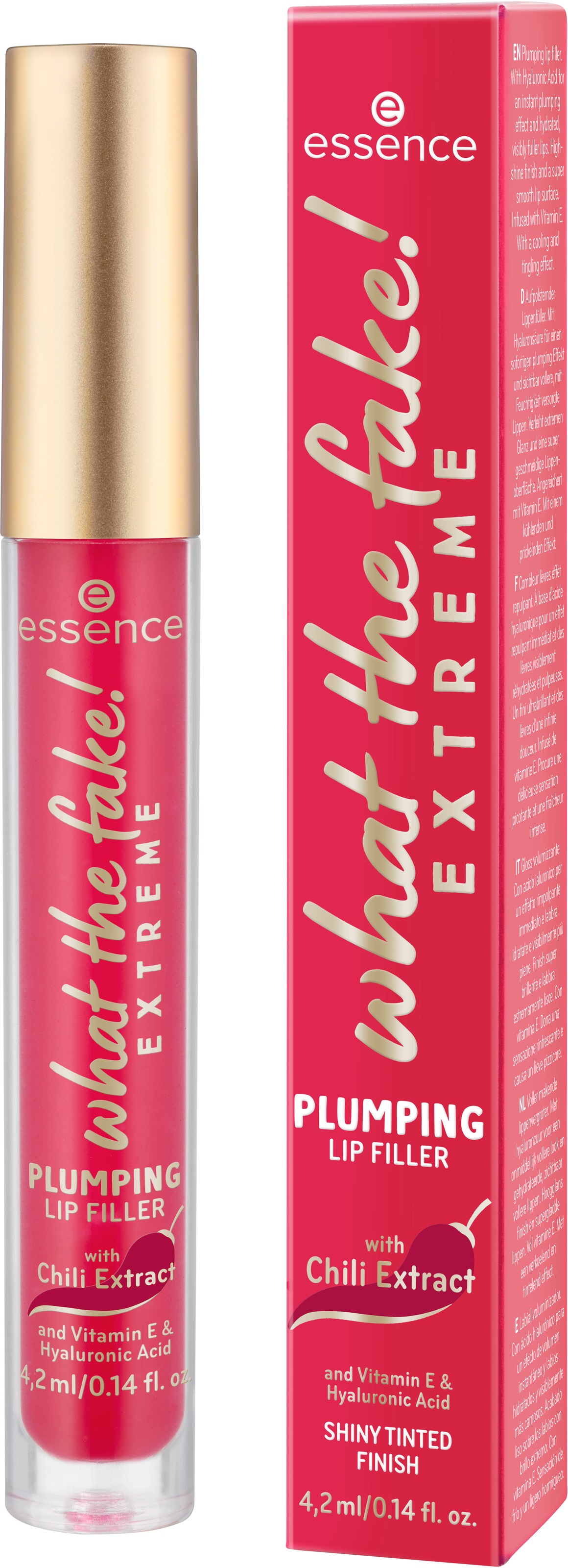 Essence Lip-Booster »what the fake! EXTREME PLUMPING LIP FILLER«, (Set, 3 tlg.), mit Hyaluronsäure und Vitamin E