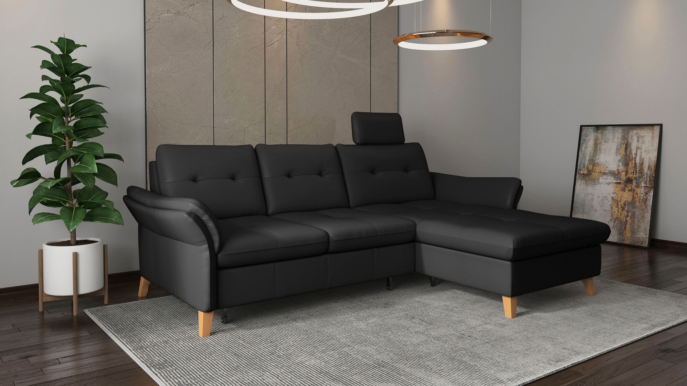 sit&more Ecksofa »Göteborg«, Sitztiefenverstellung und Federkern, wahlweise günstig online kaufen
