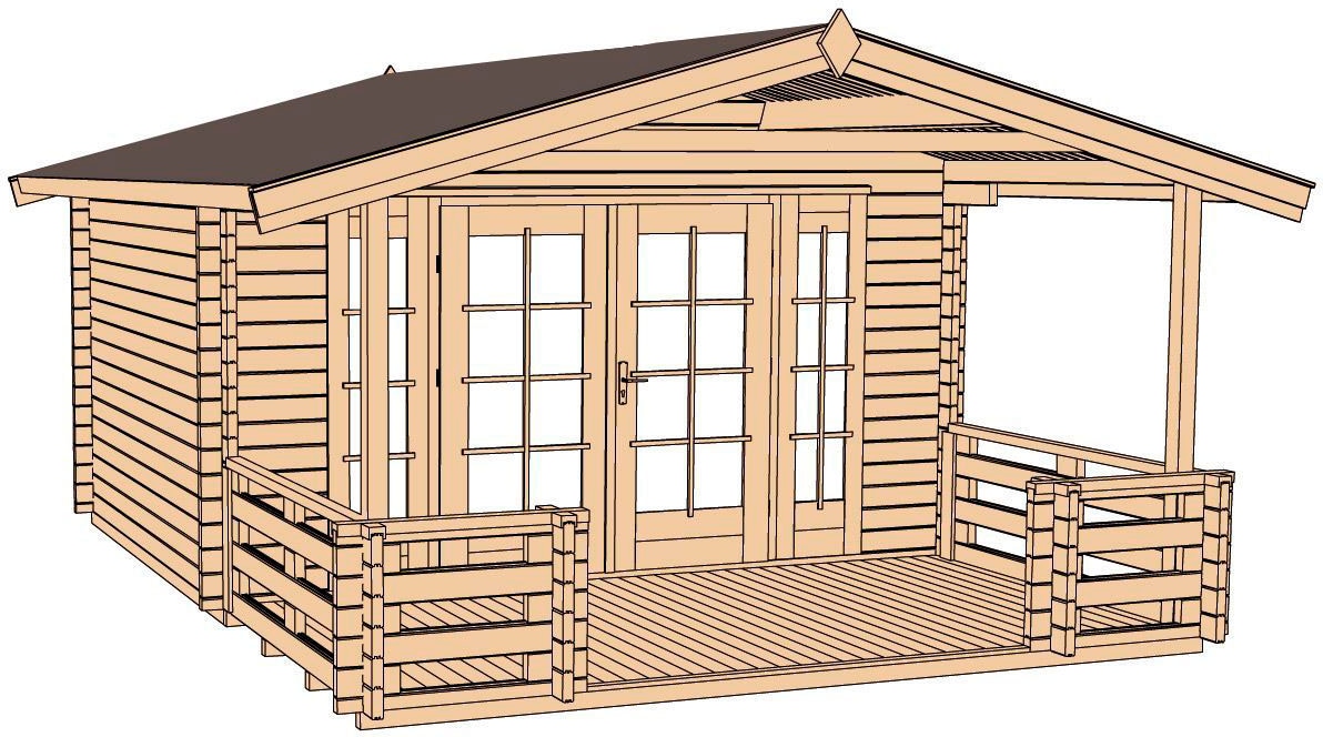 weka Gartenhaus »Weekendhaus 137 B Gr.1, 45 mm, natur«