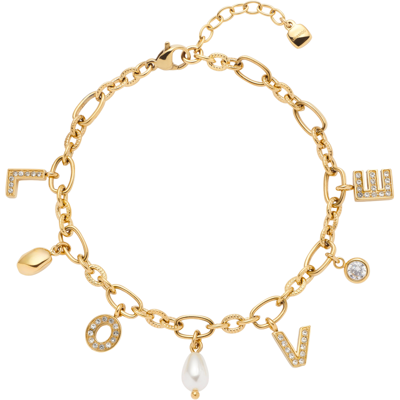 CIAO! BY LEONARDO Armband »Otella CIAO LOVE« mit Kristallglas, Zirkonia (synth.) - mit Perle (imitiert) gelbgoldfarben-kristallweiß-weiß +...
