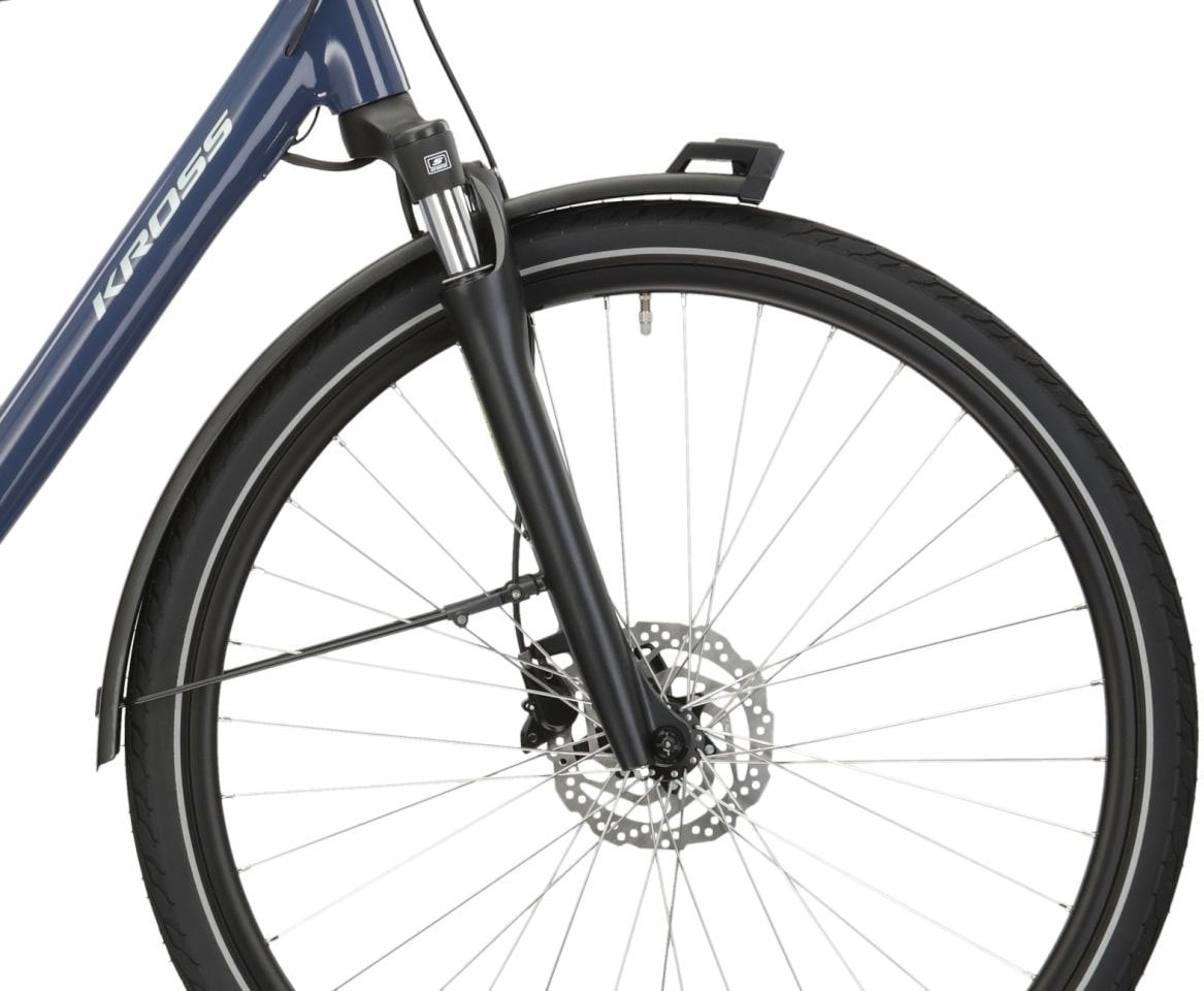 Kross »E-Citybike Sentio Hybrid 4.0 28 Zoll blau - Shimano Mittelmotor« 7 Gang Shimano NEXUS Schaltwerk Nabenschaltung Mittelmotor 250 W SHIMANO 36 V/250 W, Mittelmotor DU-E500
