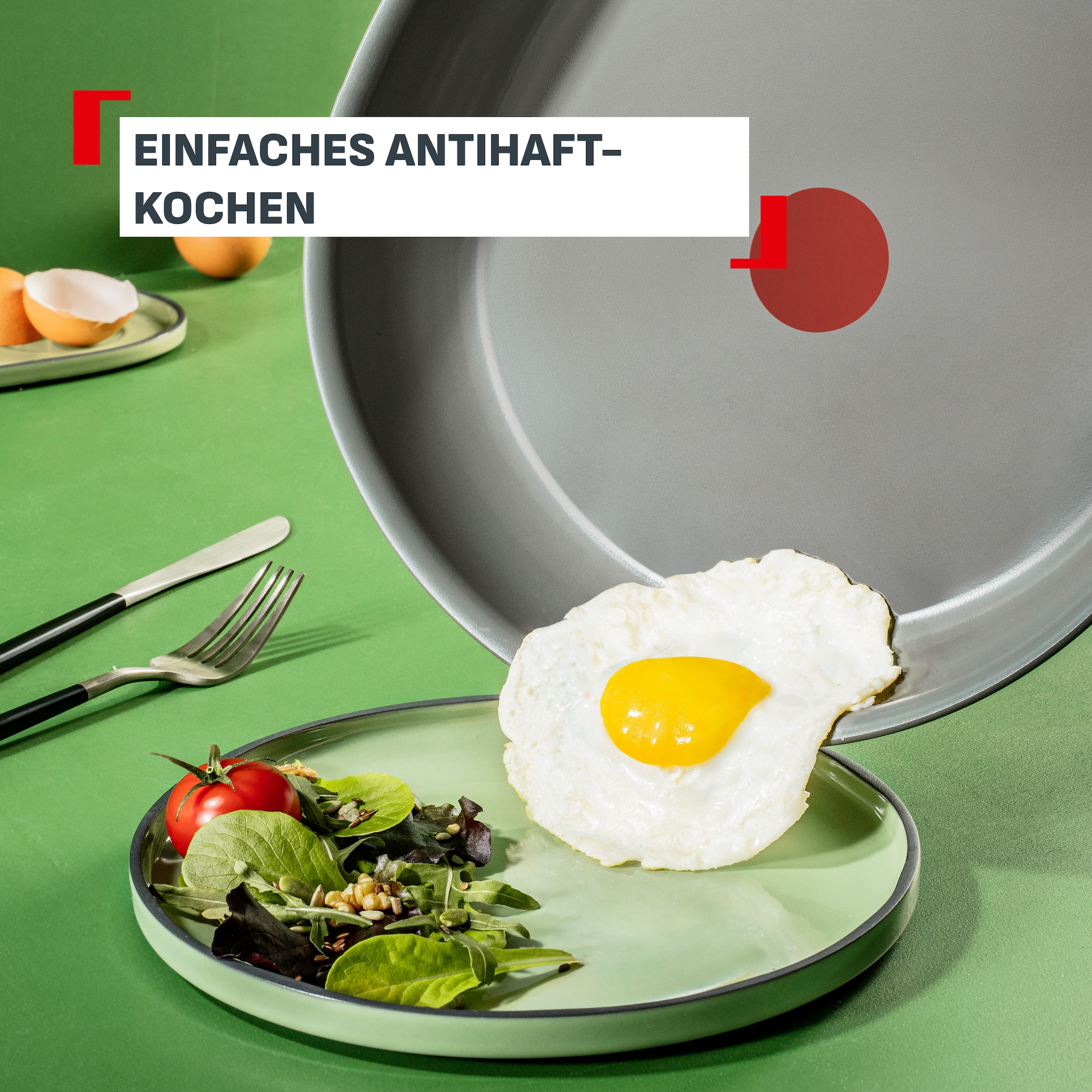 Tefal Bratpfanne »Renewal« Aluminium 1 tlg. Keramikbeschichtung, 100% recycelter Aluminiumkörper, Thermo-Signal