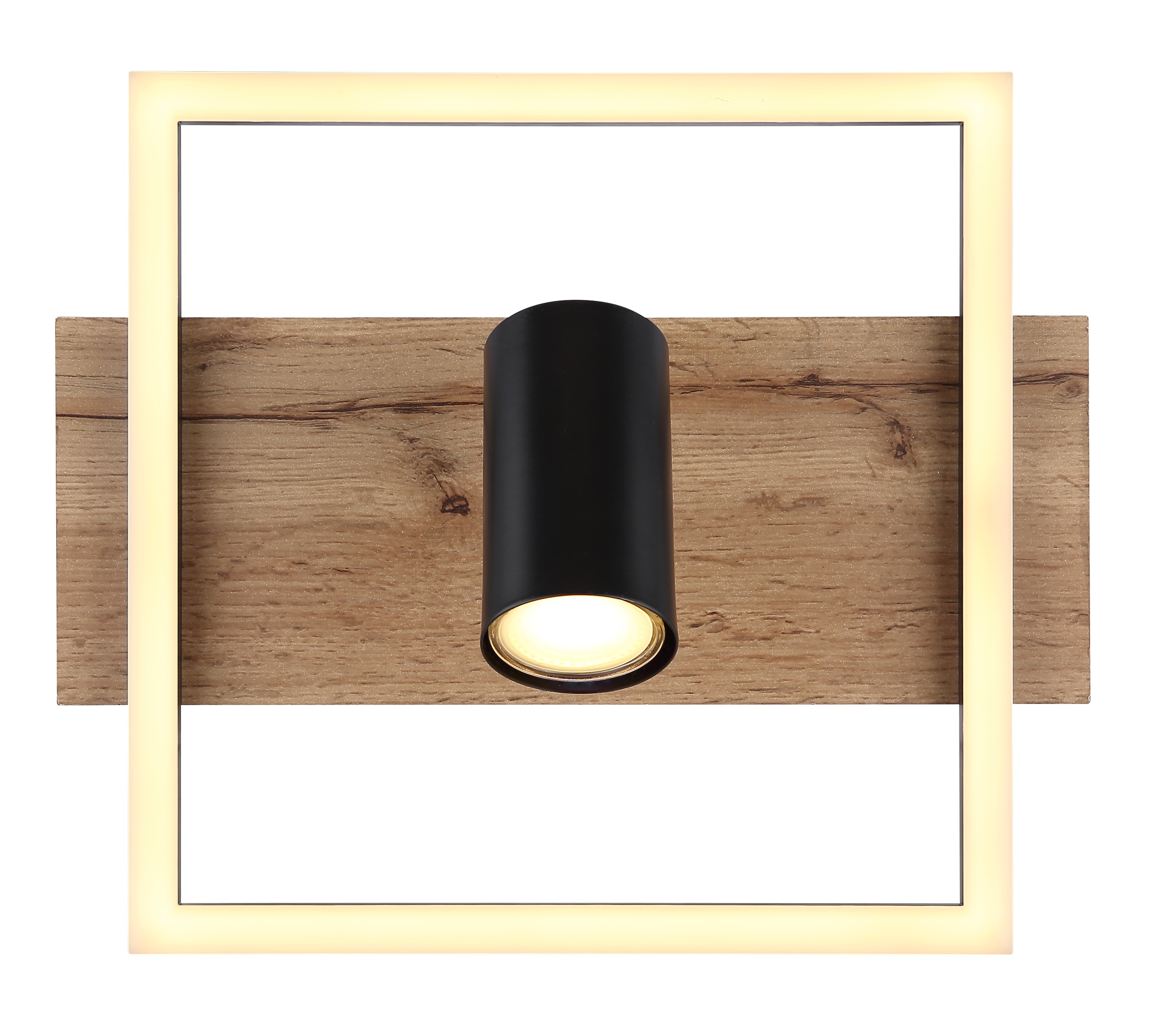 GLOBO LIGHTING LED Deckenleuchte »KASSU« LED-Modul Warmweiß Deckenlampe/Wohnzimmer/Schlafzimmer/modern/Holz