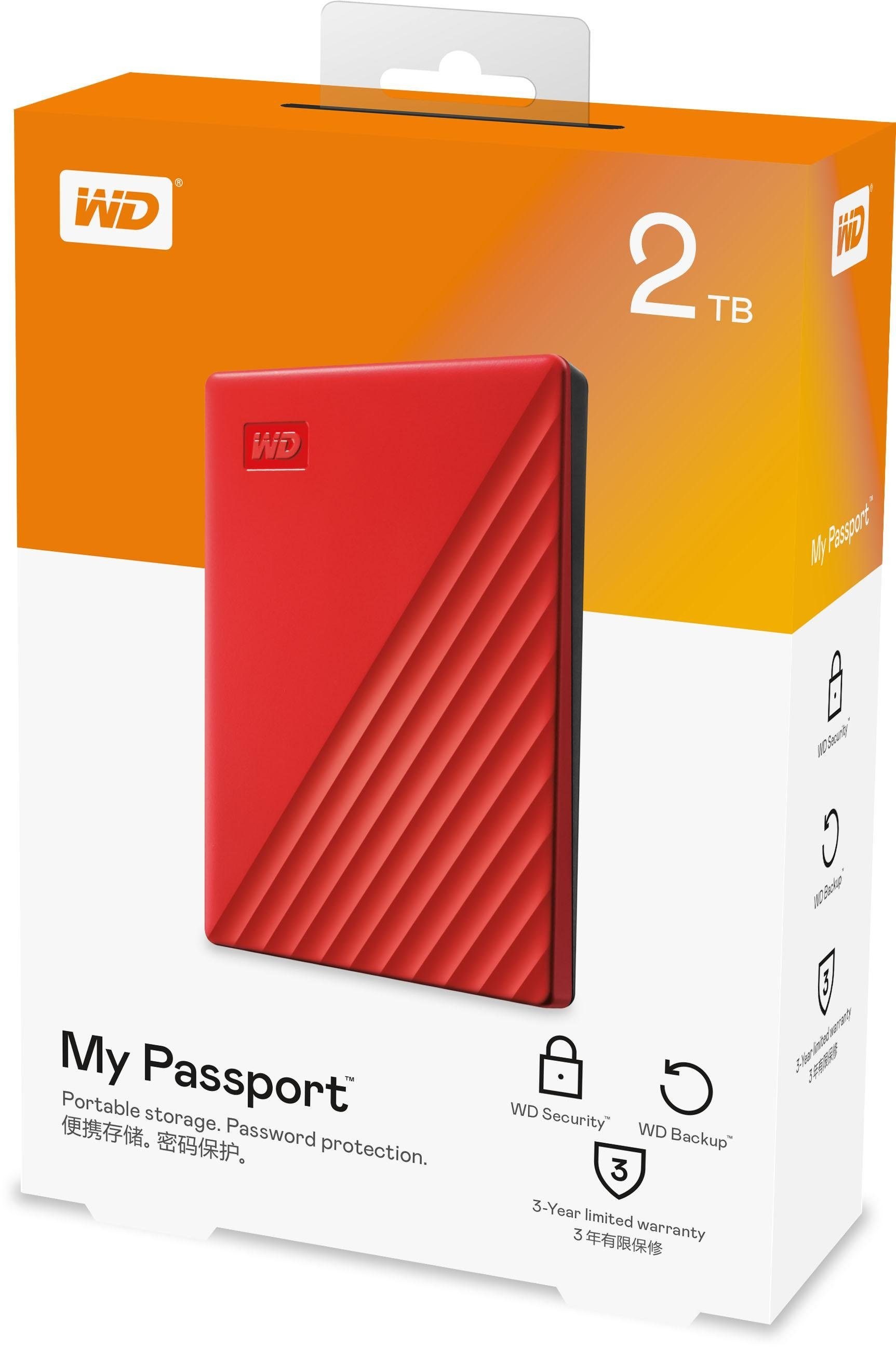 WD externe HDD-Festplatte »My Passport«, Anschluss USB 3.2 Gen-1