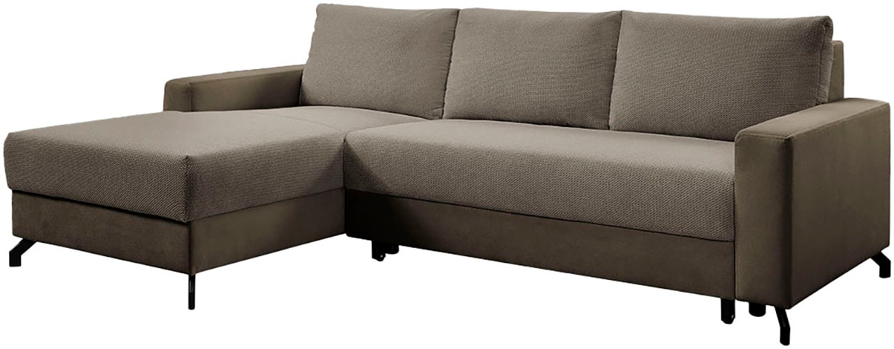 exxpo - sofa fashion Ecksofa »Quattro L-Form, B/T: 247/162 cm«, wahlweise mit Bettfunktion, Bettkasten
