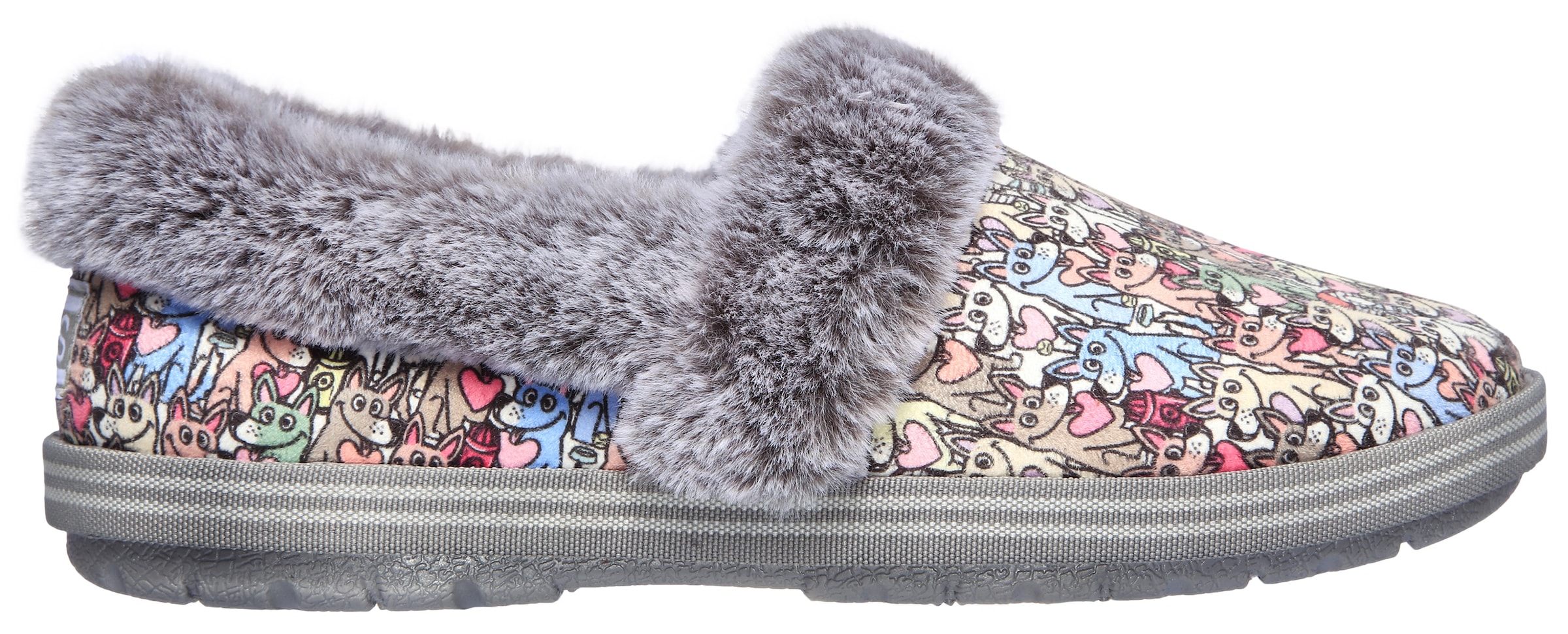 Skechers Pantoffel »TOO COZY«, mit Fellimitat-Besatz