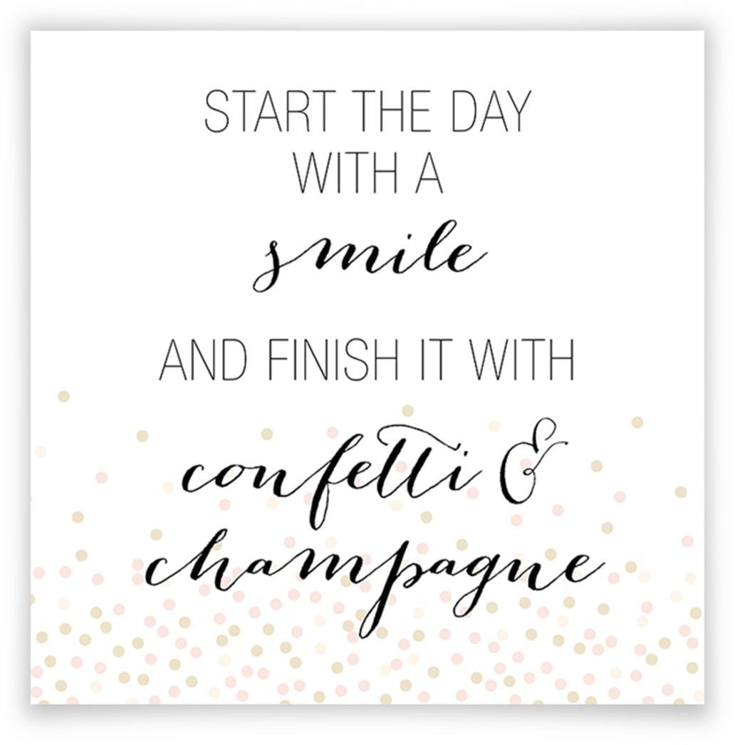 Wall-Art Poster »Start the day with a smile«, Schriftzug, (1 St.), Poster o günstig online kaufen