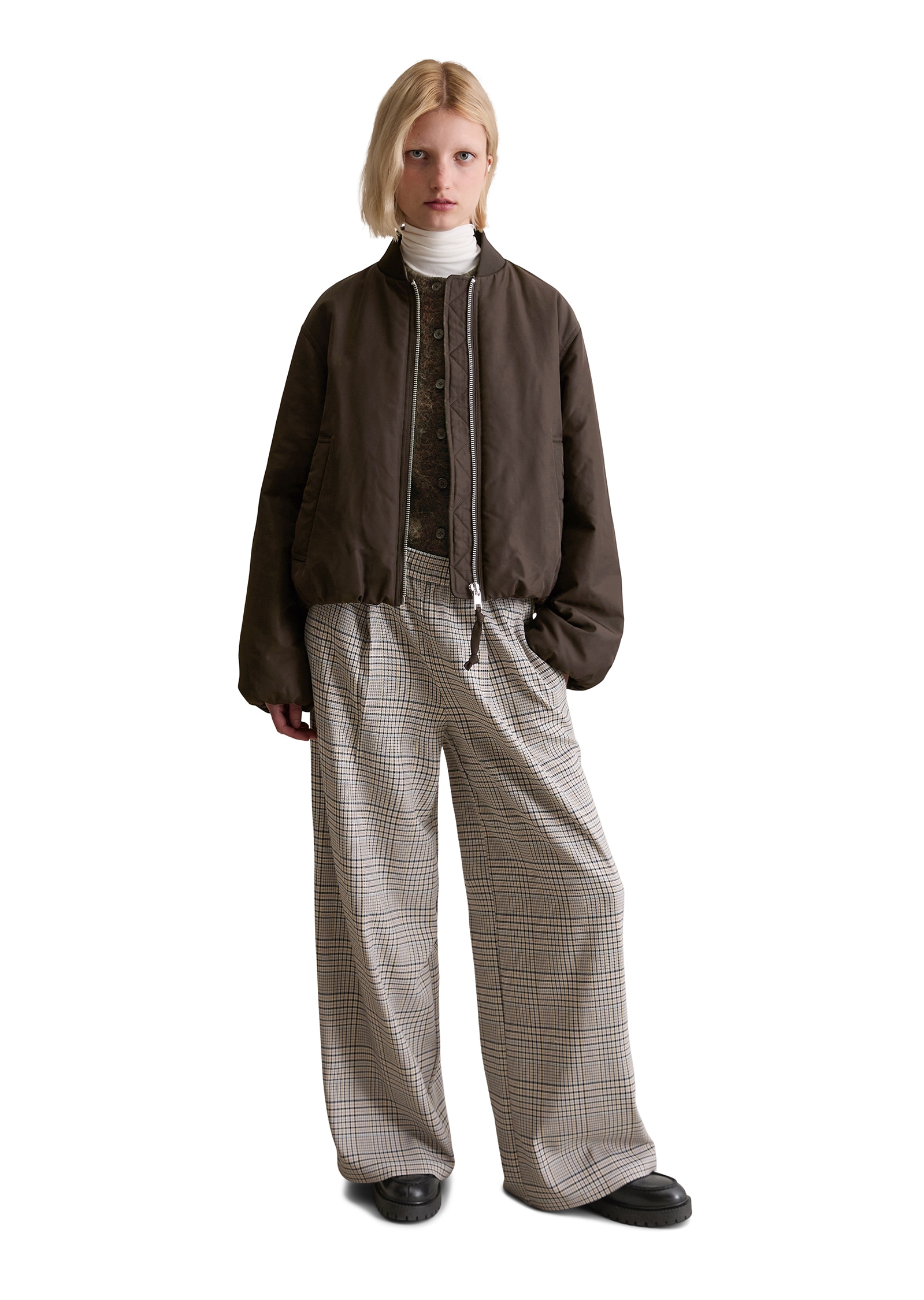 Marc O'Polo DENIM Blouson »im Aviator-Stil relaxed fit cropped aus recyceltem Polyester«