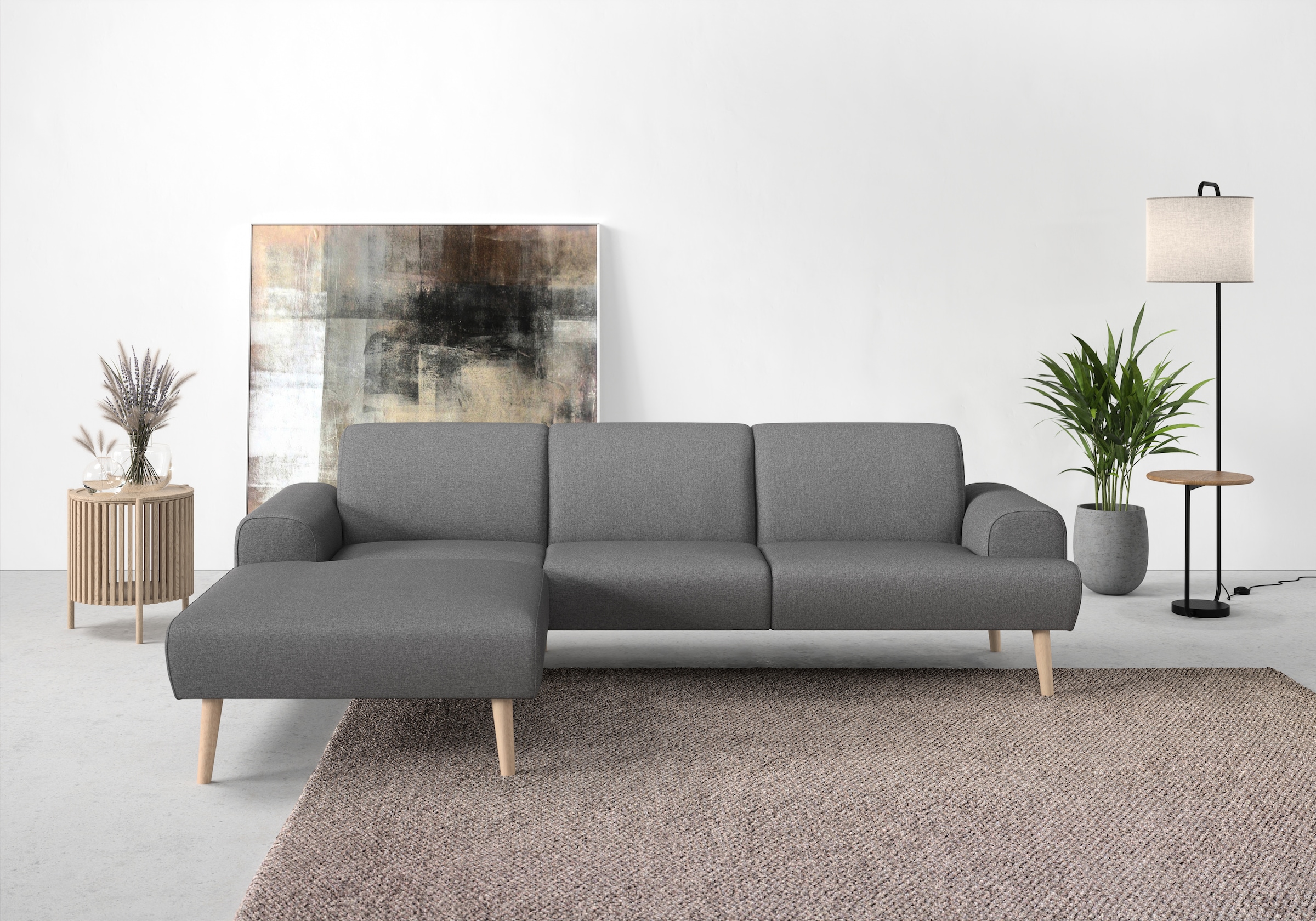 andas Ecksofa »Swift Scandic Design, Federkern für hohen Sitzkomfort, L-For günstig online kaufen