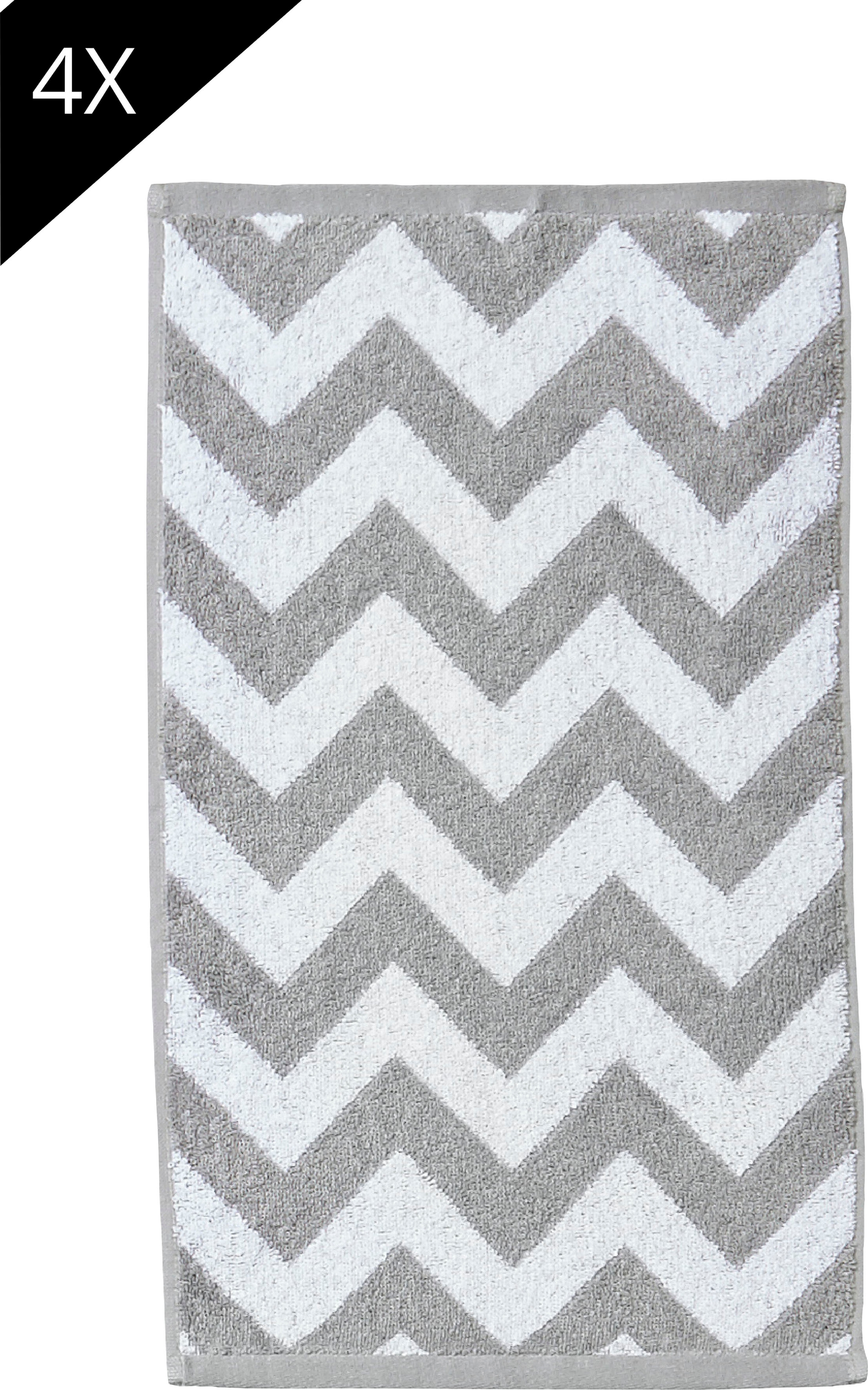 done.® Handtuch Set »Daily Shapes ZickZack« Gästehandtücher, Jacquardgewebe günstig online kaufen