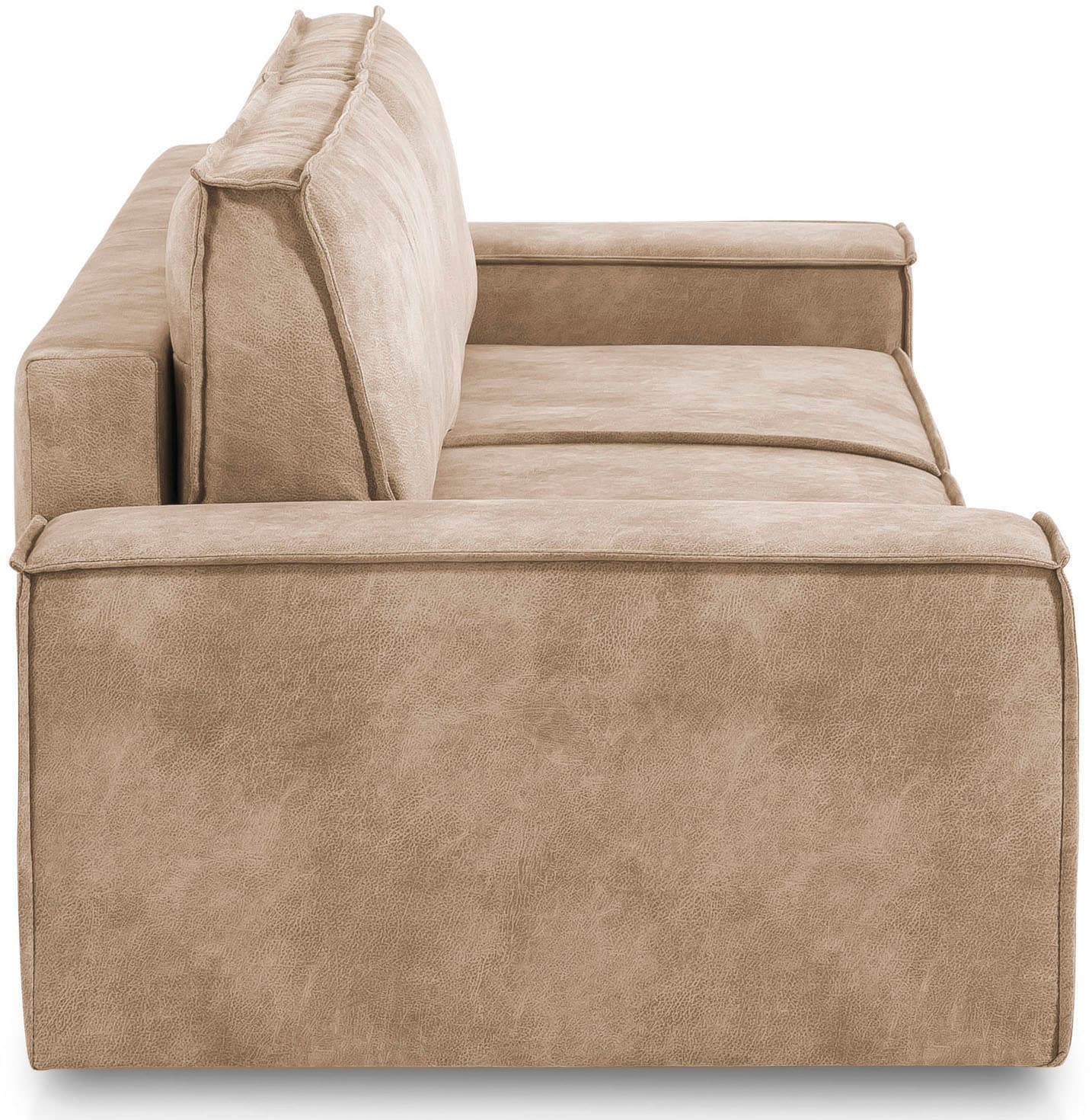 Home affaire 3-Sitzer »SHERWOOD Schlafsofa (257cm) Cord, Samtvelours, Vintage-Lederoptik«, Schlaffunktion mit Bettkasten (ca. 136/200cm)