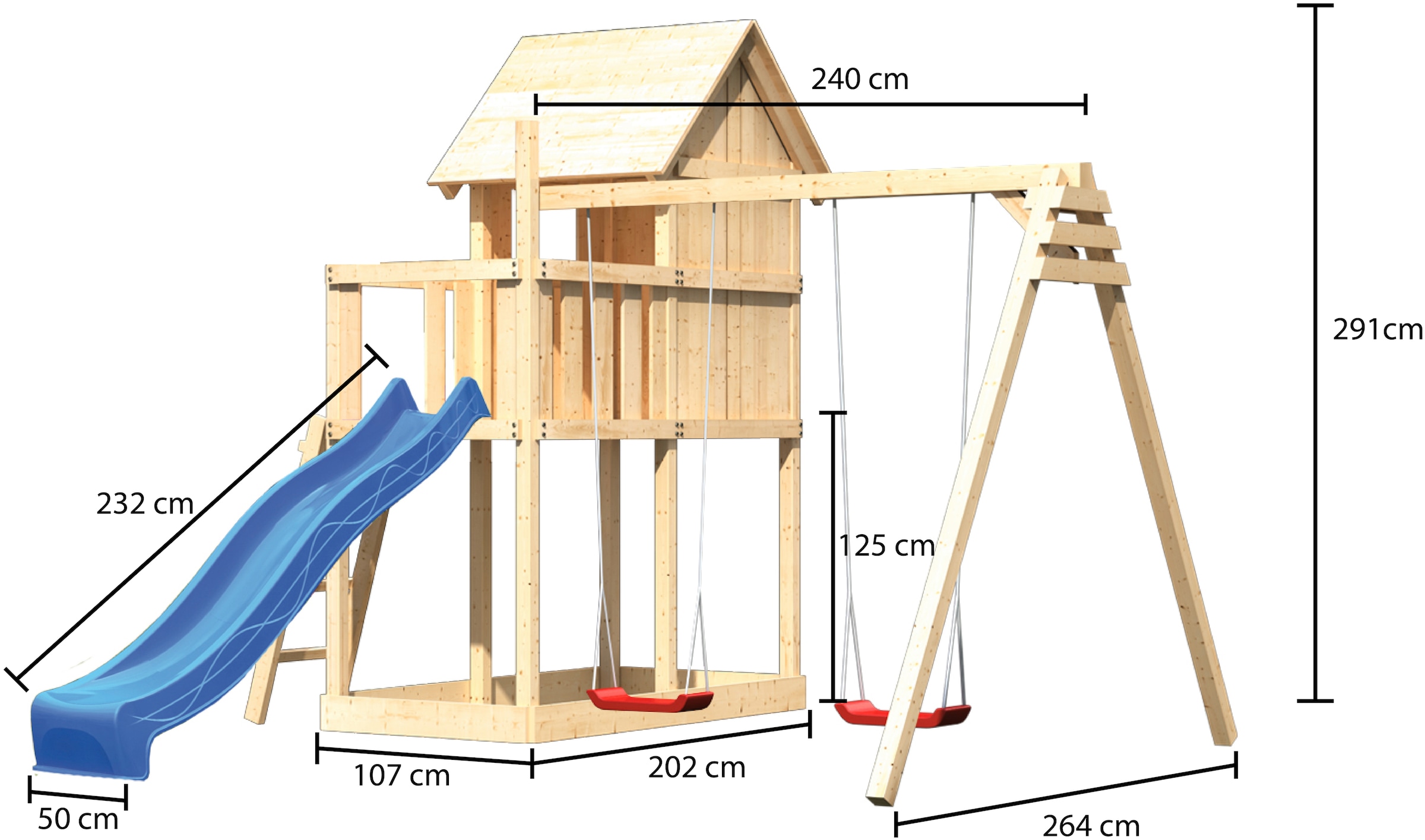 KONIFERA Spielturm »Finni«, BxTxH: 347x264x291 cm