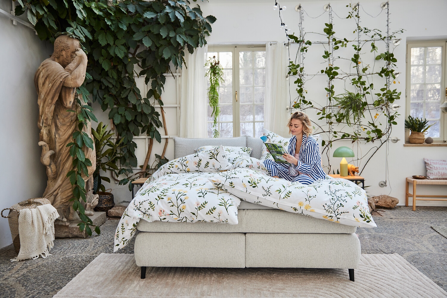 Jockenhöfer Gruppe Boxspringbett »Hacienda, Breite 180cm ,erhältlich in verschiedenen Farben« 7-Zonen-TTFK-Matratze, KS-Topper, verschiedene Härtegrade wählbar