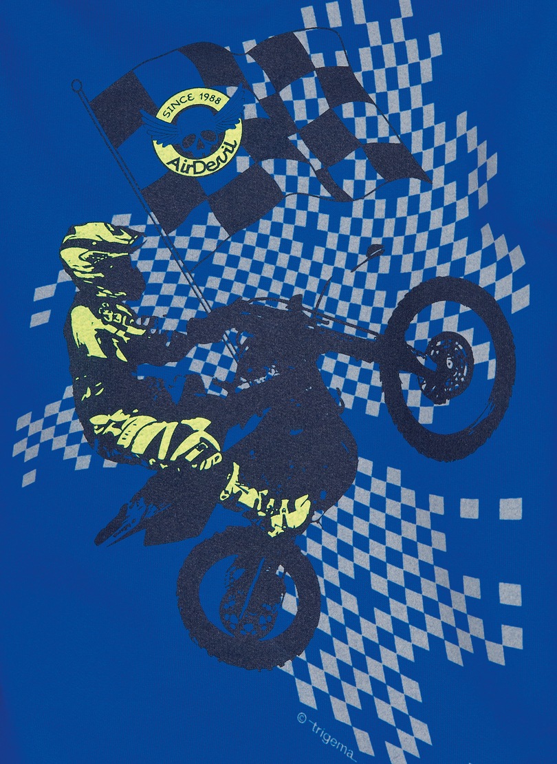 Trigema Sweatshirt »TRIGEMA Kapuzenpullover mit Motocross-Print«