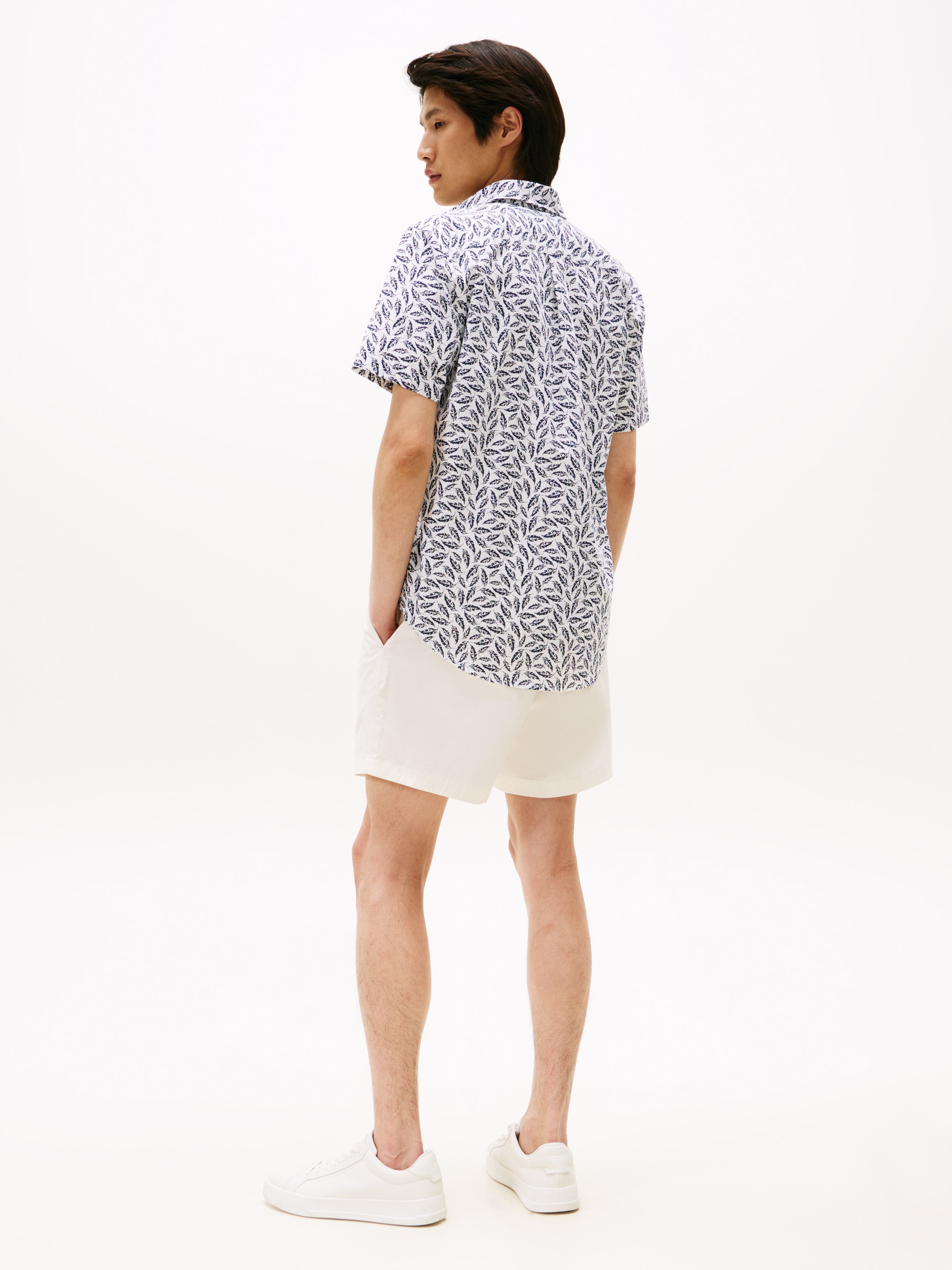 Tommy Hilfiger Kurzarmhemd »LINEN BLEND PRINT S/S RF SHIRT«, modischer Print, mit Leinenanteil