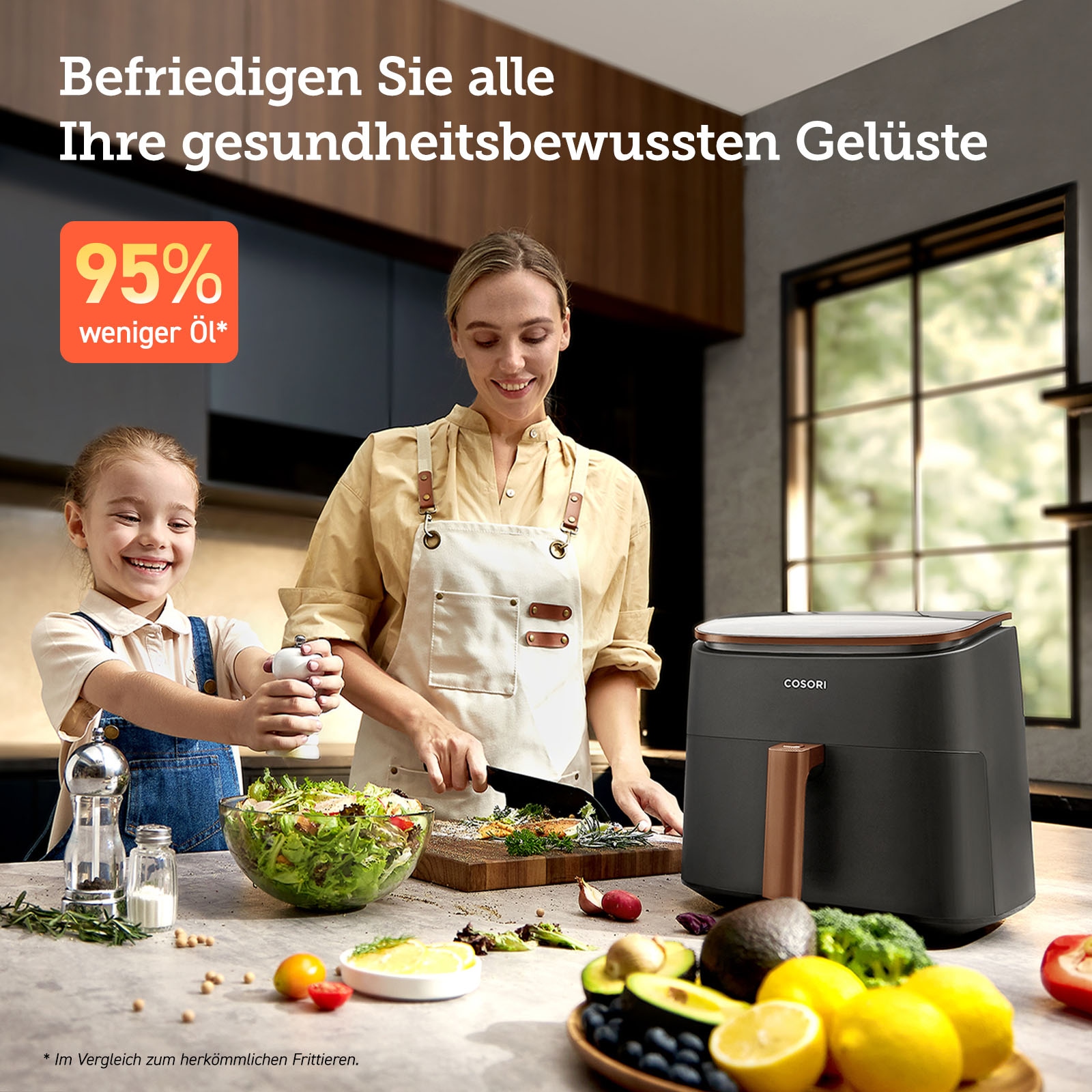 Cosori Heißluftfritteuse »CAF-DC602-KEUR« 1725 W