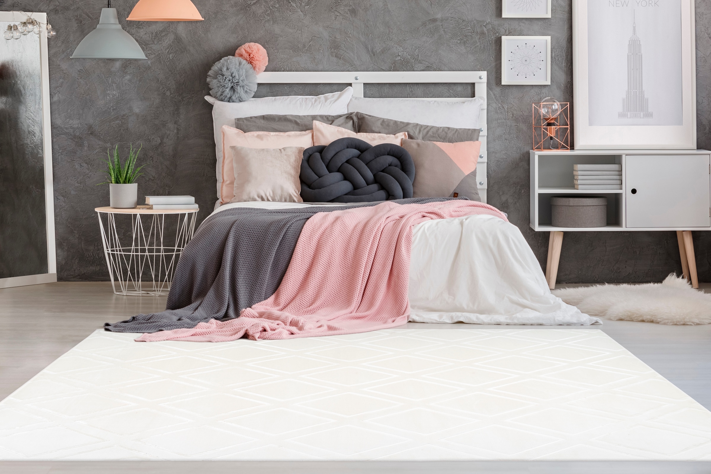 Arte Espina Teppich »Monroe 300«, rechteckig, 7 mm Höhe, besonders weich durch Microfaser, Wohnzimmer