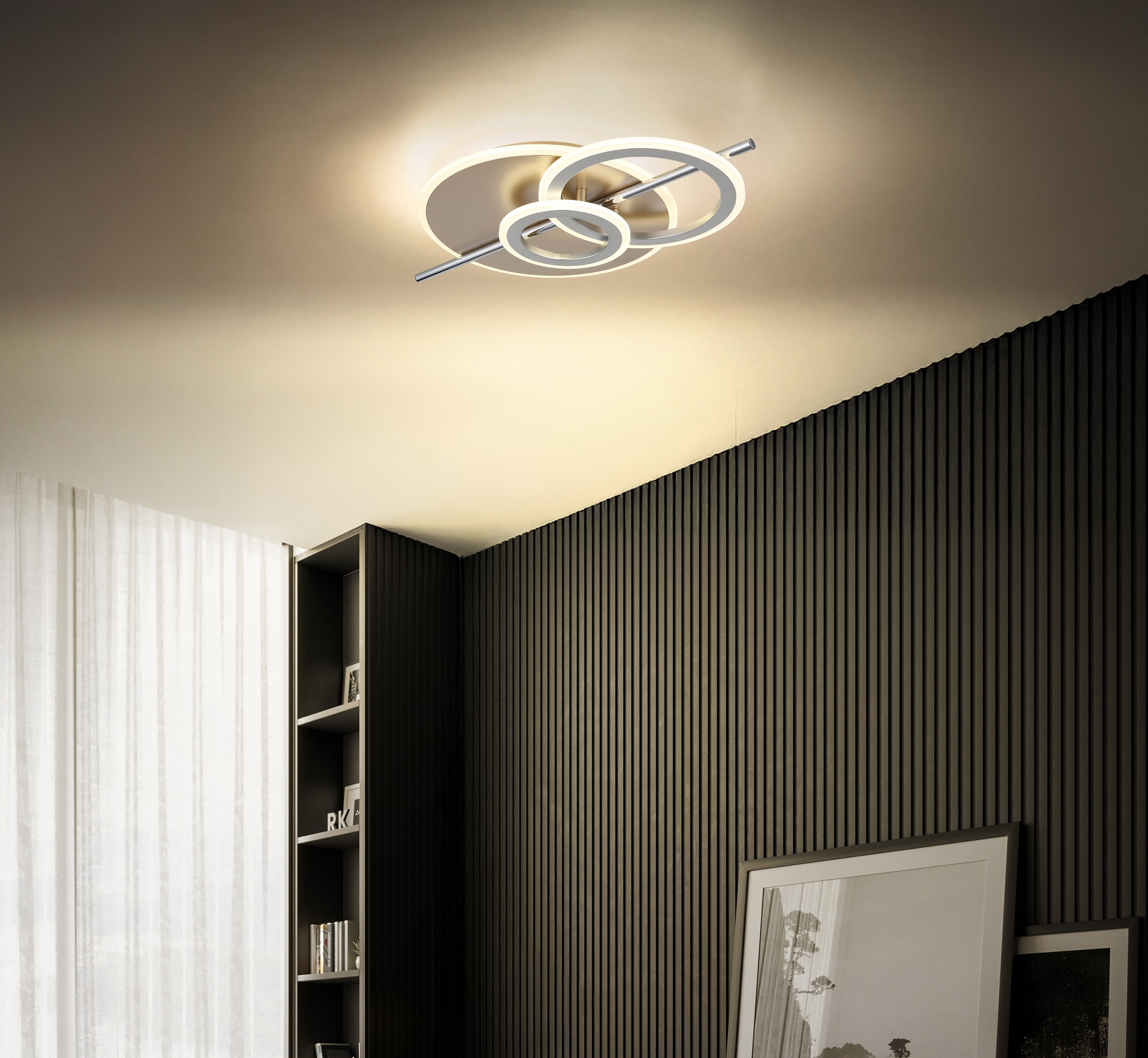 GLOBO LIGHTING Deckenleuchte »NORRIS« LED-Modul 1 Stk. Warmweiß Deckenlampe günstig online kaufen