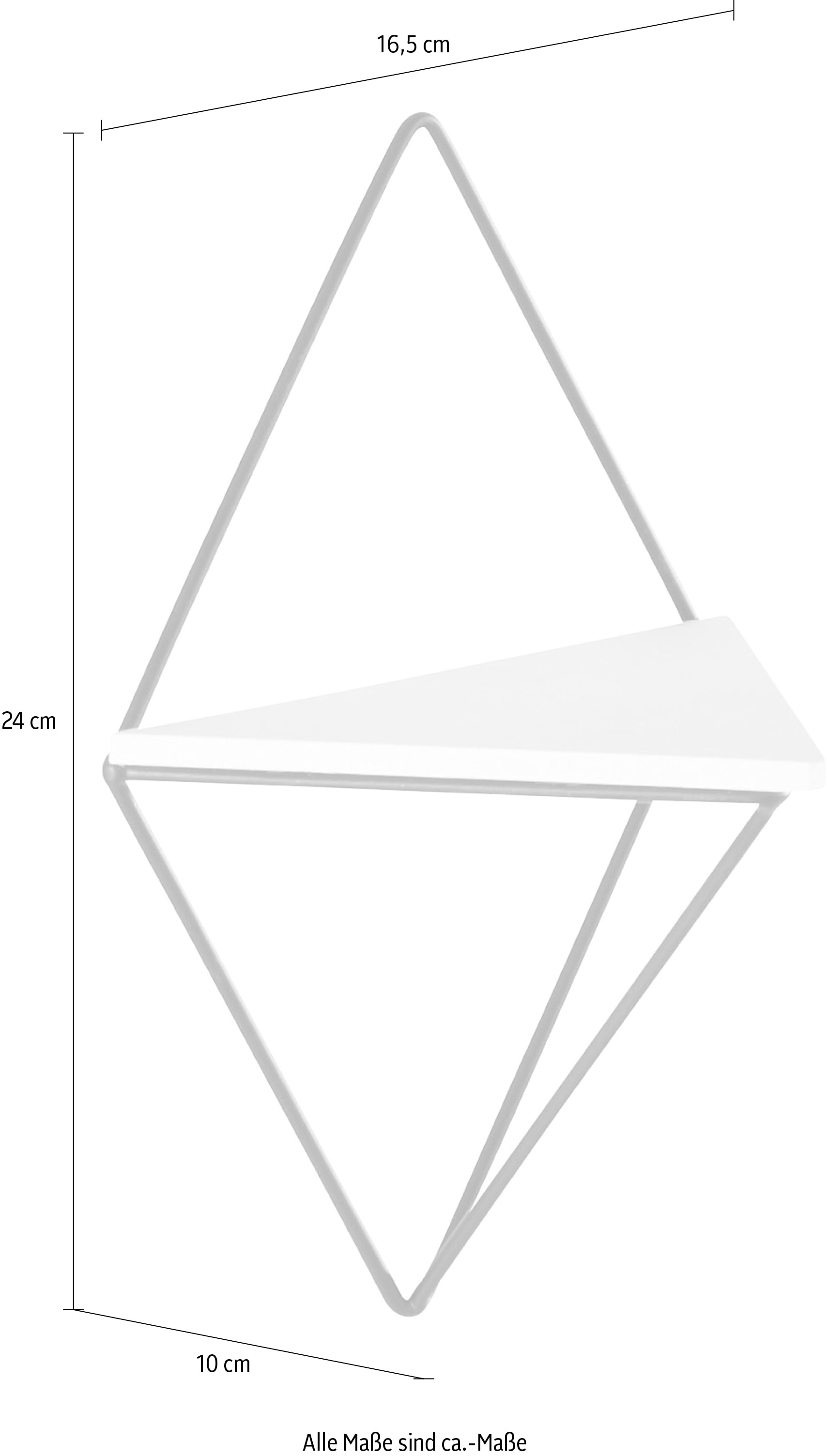 andas Deko-Wandregal »Rauten Rudel«, (Set, 5 St.), Dekoregal, Wanddeko, aus Metall