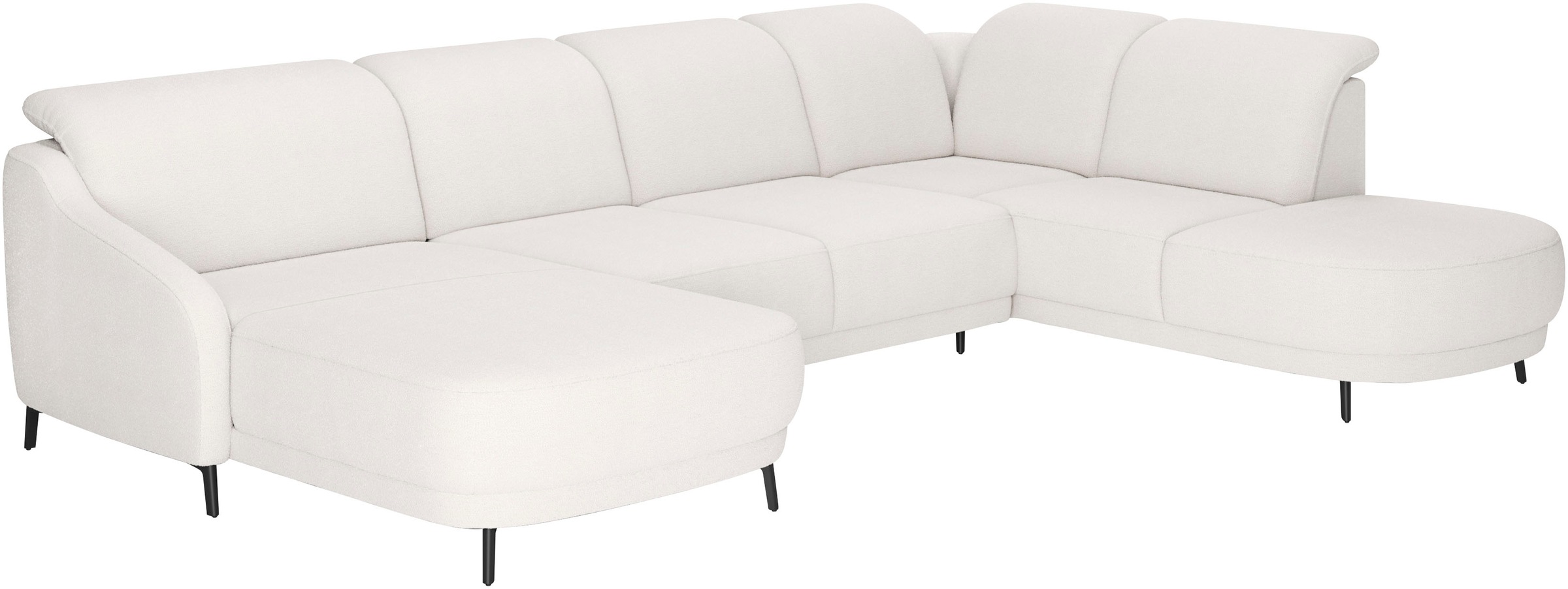 sit&more Wohnlandschaft »Blues U-Form«, inkl. Kopfteilverstellung, wahlweise mit Klapptisch und USB