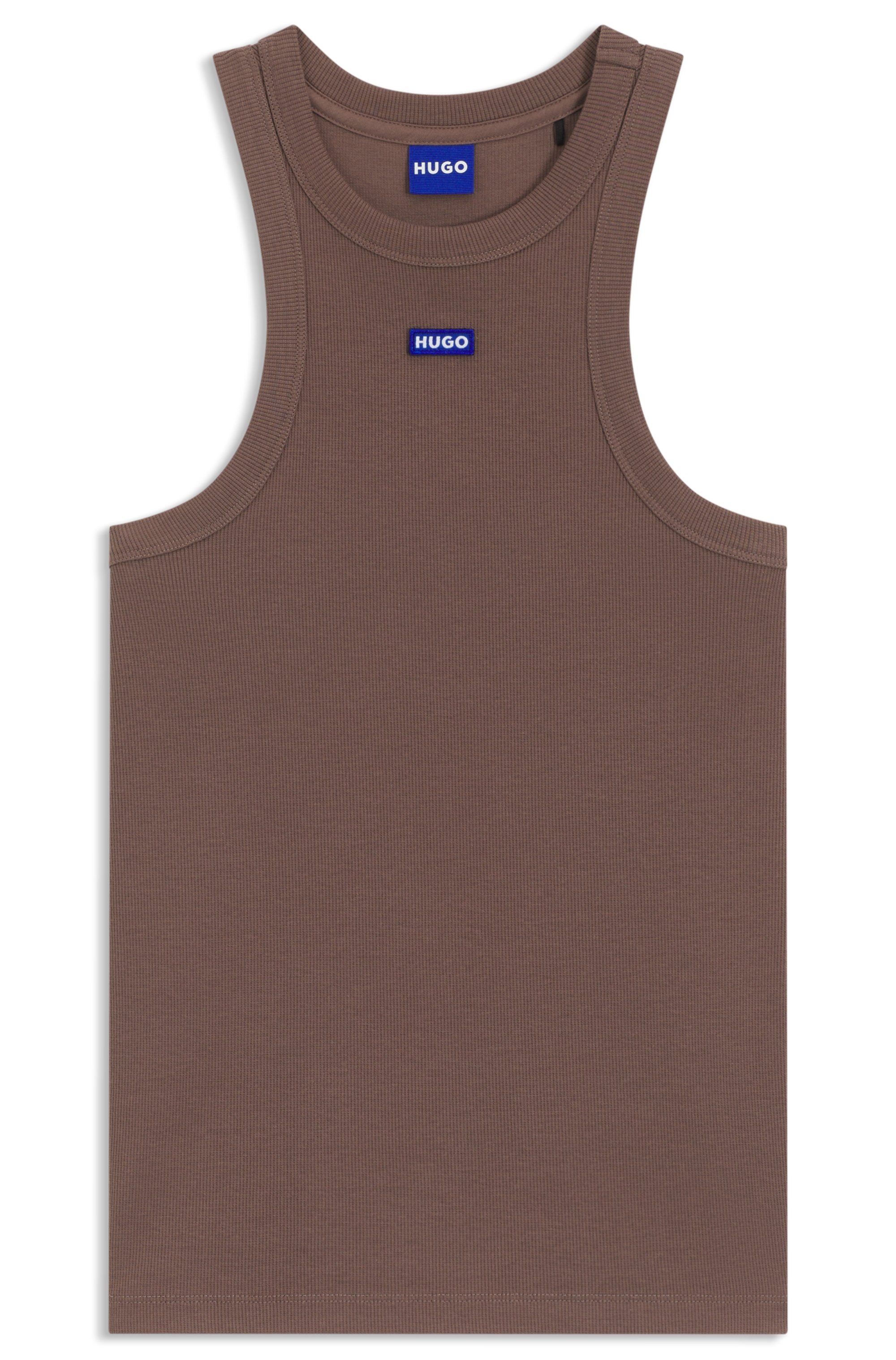 HUGO Blue Tanktop »Easy Tank«, Rippware aus Baumwollmischung mit Elasthan