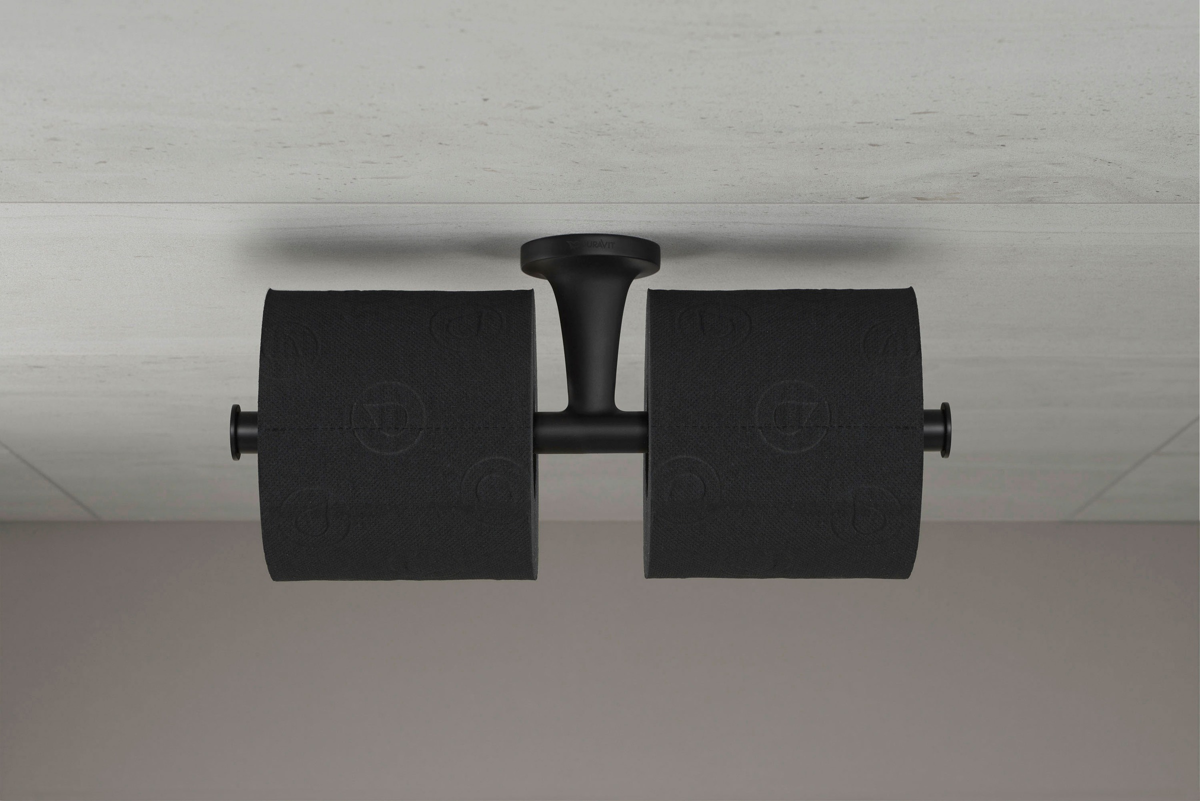 Duravit Toilettenpapierhalter »Starck T Papierrollenhalter«, für 2 Rollen, Wandmontage, Schwarz Matt