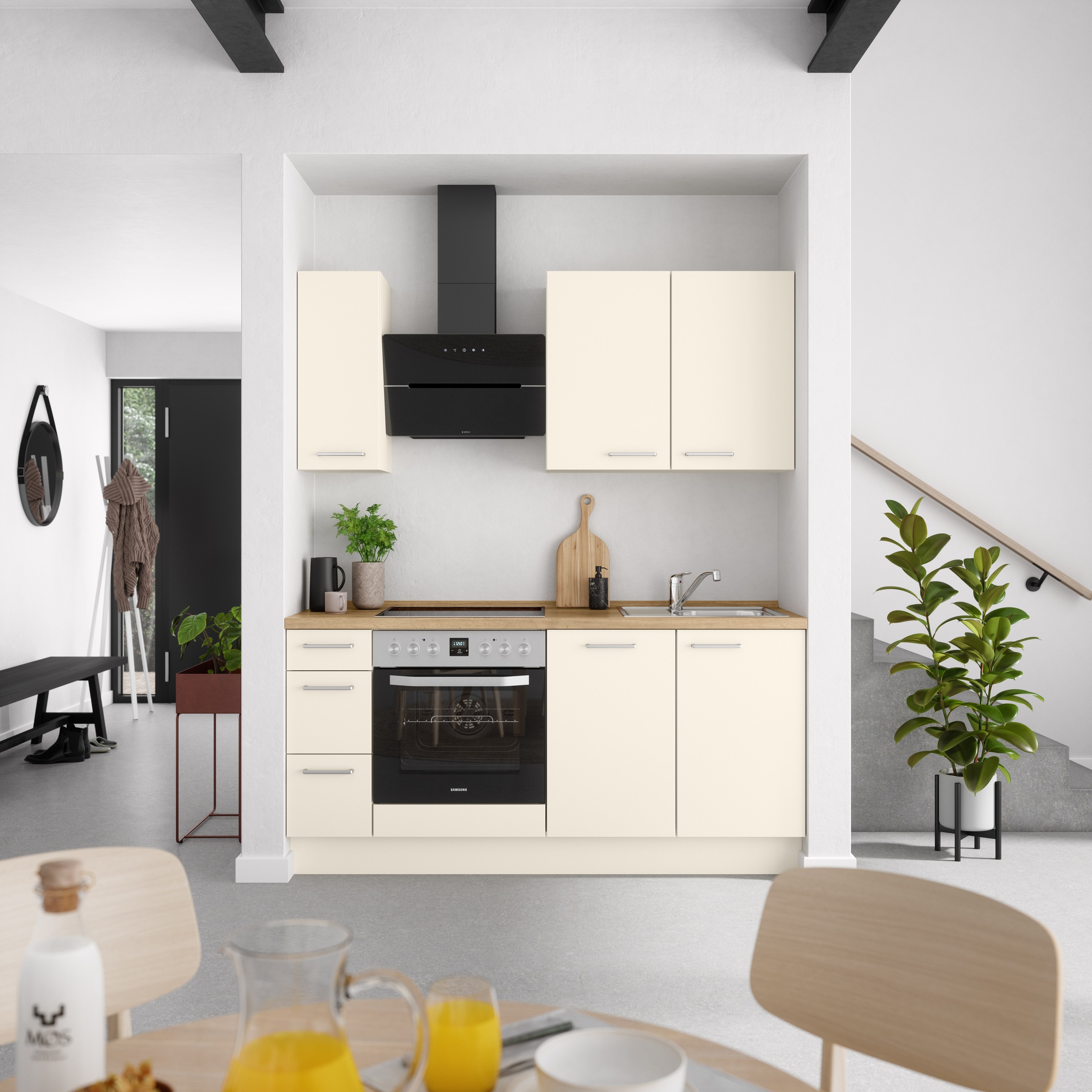 nobilia® Küchenzeile »"Touch II"«, vormontiert, Ausrichtung wählbar, Breite 180 cm, wahlw. mit E-Geräten