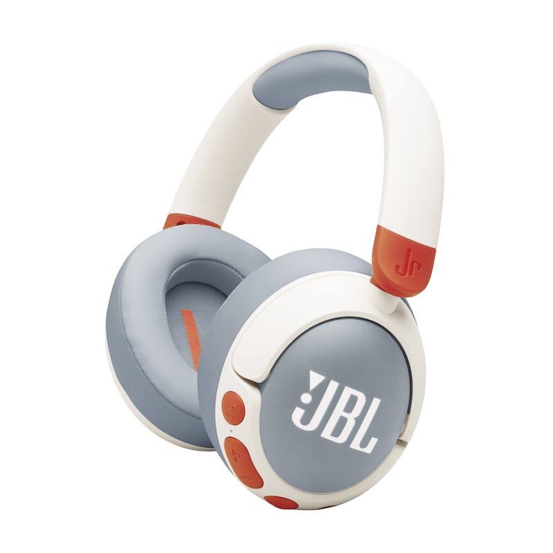 JBL Kinder-Kopfhörer »Junior 470NC« A2DP Bluetooth Active Noise Cancelling (ANC) Grau/Weiß Integriertes Mikrofon ermöglicht es Kindern, ganz...