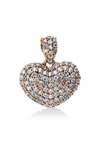 Vivance Kettenanhänger »Herz mit 95 Brillant Diamanten - 0,33 ct«, 750 Rotgold Gold... kaufen