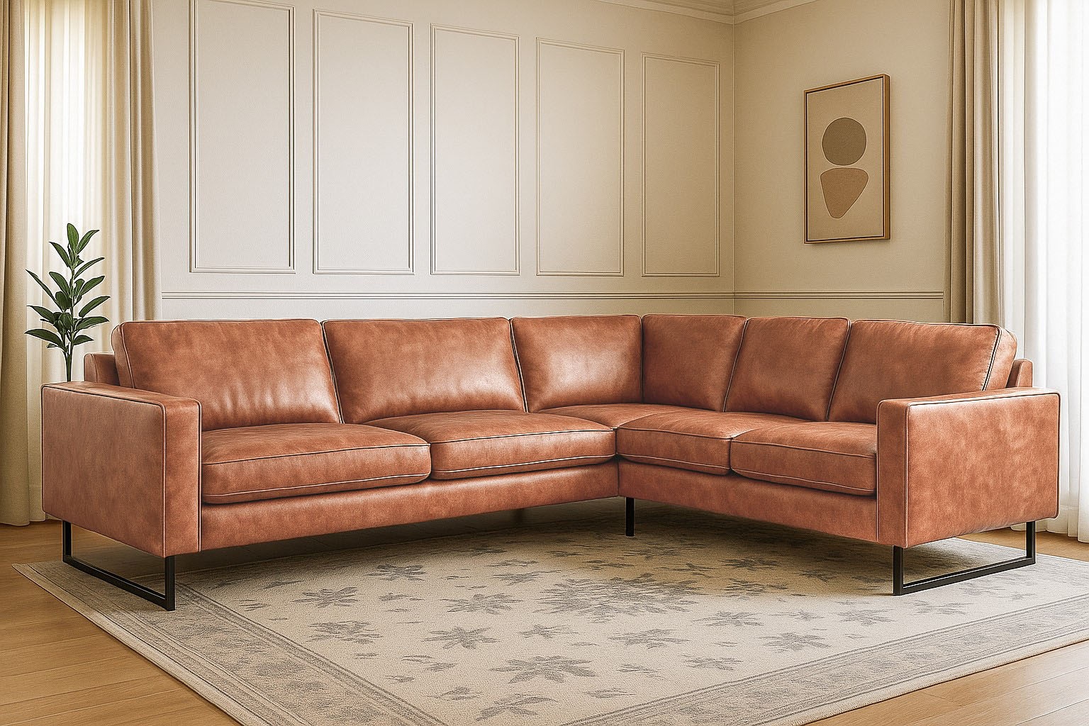 Places of Style Ecksofa »Pinto, XXL, 250/290 cm, langer Schenkel, Ottomane« günstig online kaufen