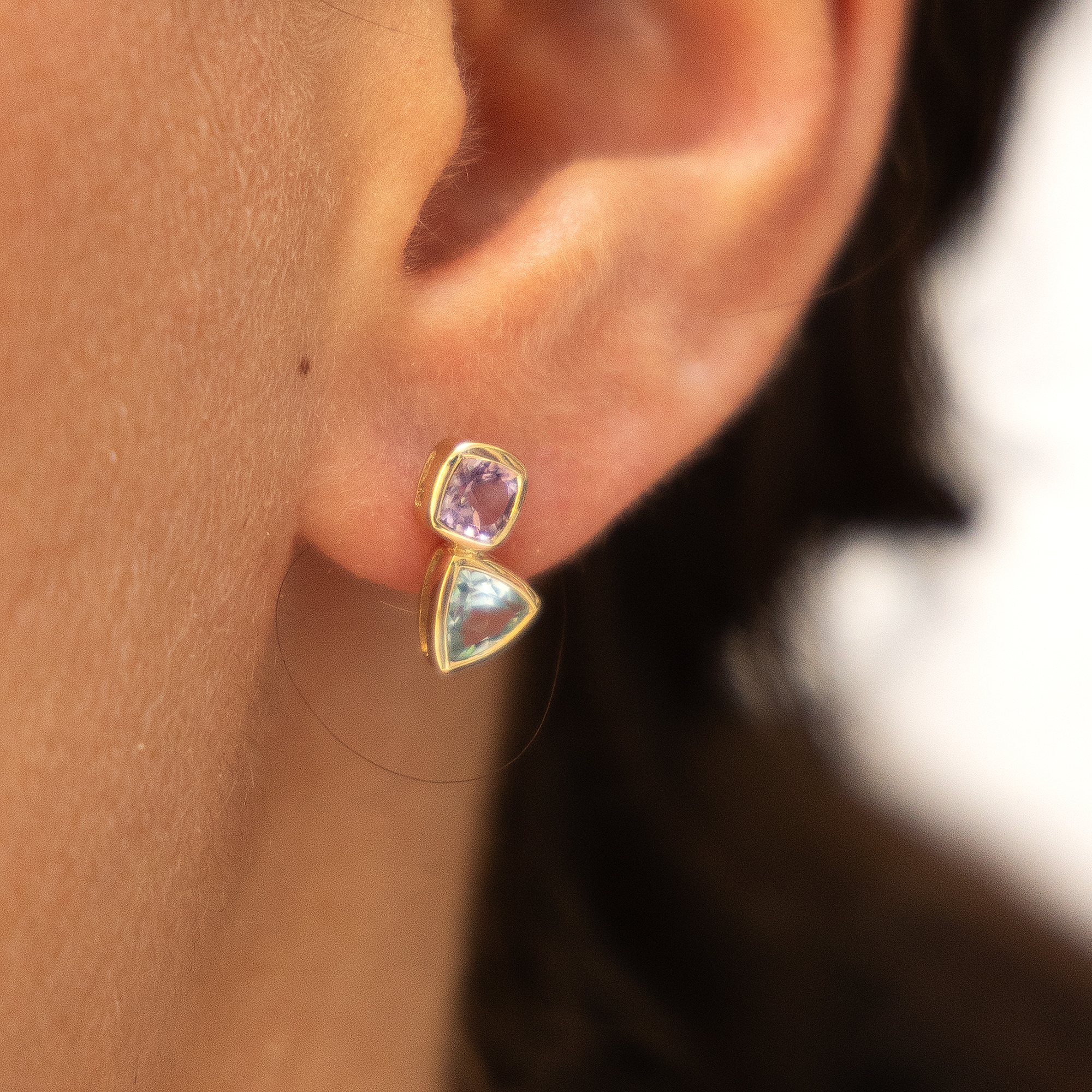 Fascination by Ellen K. Paar Ohrstecker »Gold 375 Blautopas (beh.) + Amethyst«