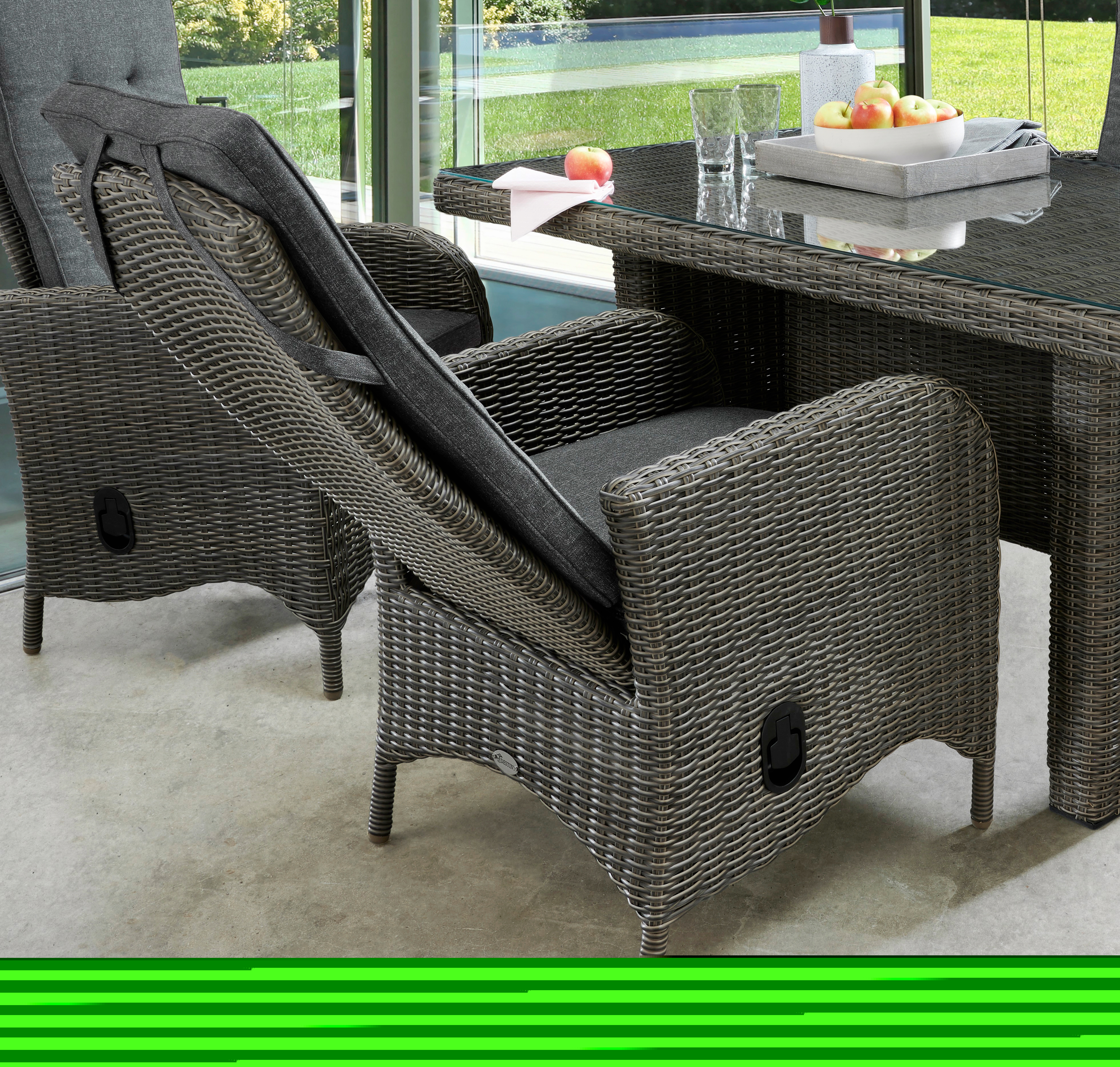 Destiny Garten-Essgruppe »PALMA LUNA« 4x Hochlehner, 1x Tisch, inkl. Auflag günstig online kaufen