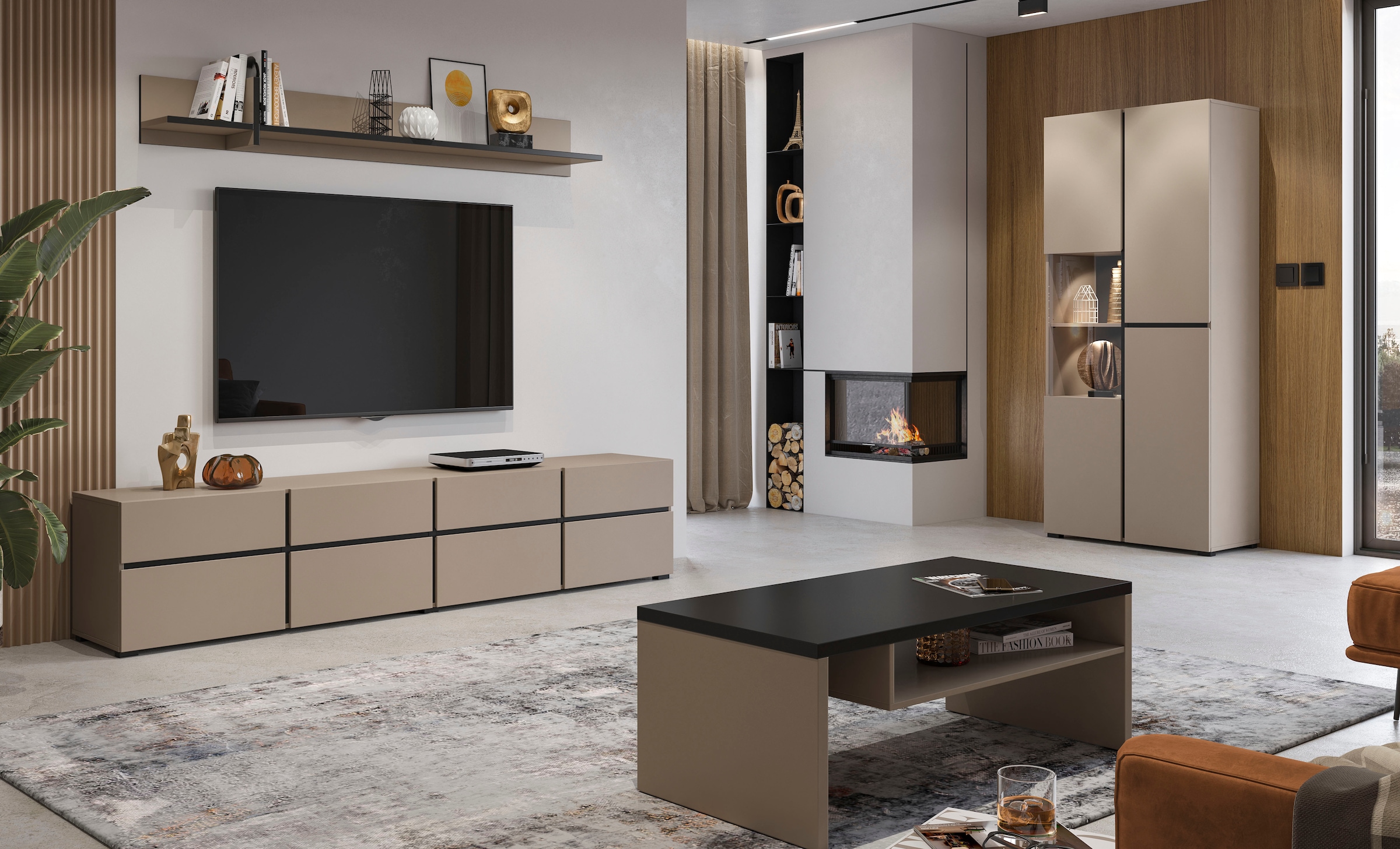 INOSIGN Couchtisch »Cross, Breite 120 cm, moderner Sofatisch für Wohnzimmer«, Tisch mit offenem Fachboden
