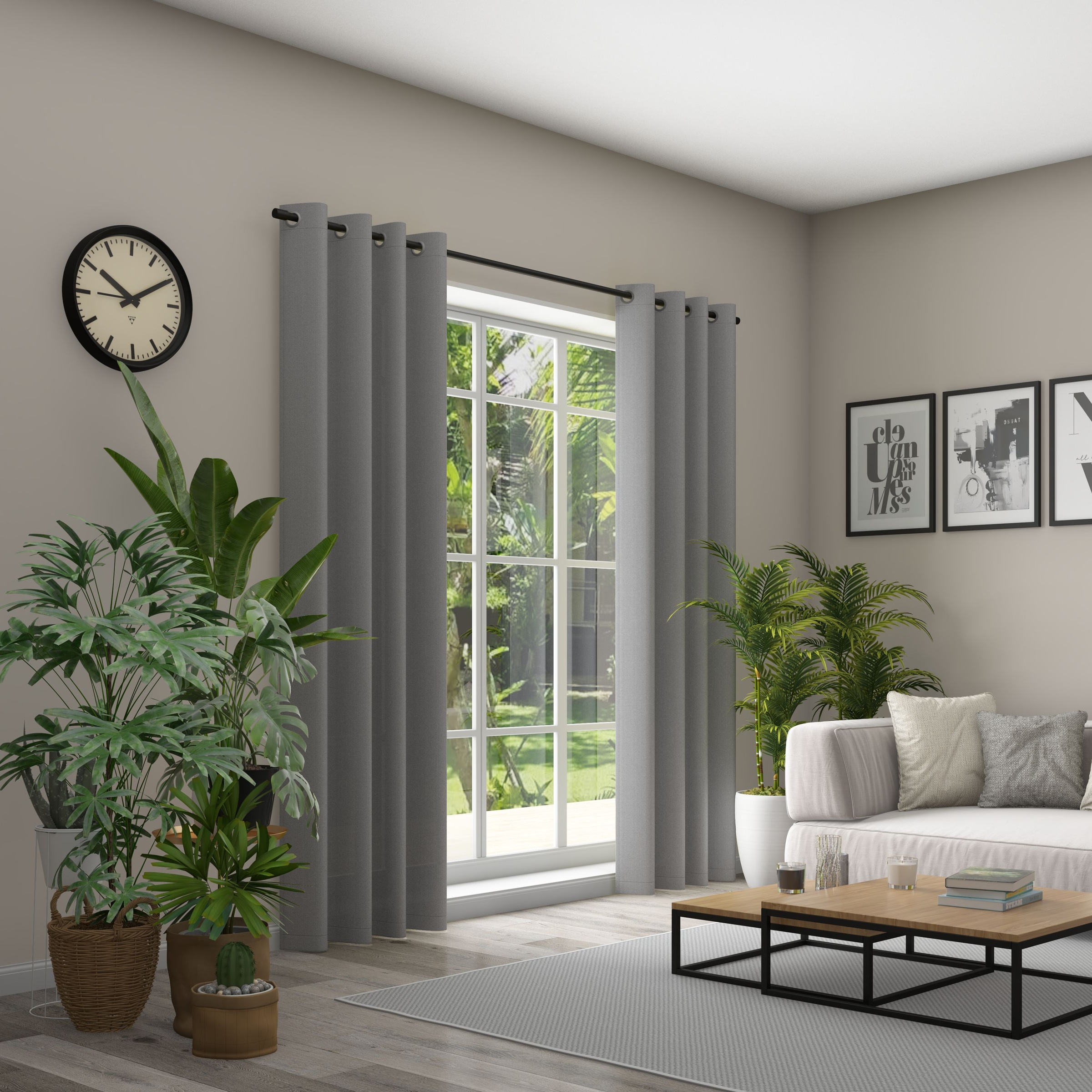 Neutex for you! Vorhang »Linessa«, (1 St.), HxB: 245x137, Ösenschal mit Met günstig online kaufen