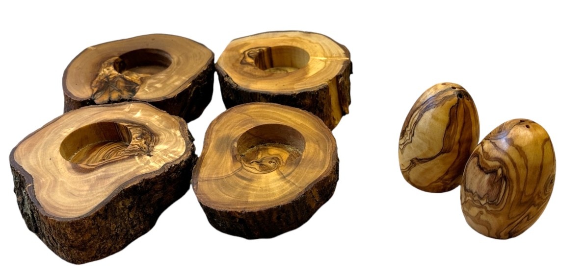 Olivenholz-erleben Eierbecher »Rustikal«, (Set, 6 tlg., 4x Eierbecher rusti günstig online kaufen