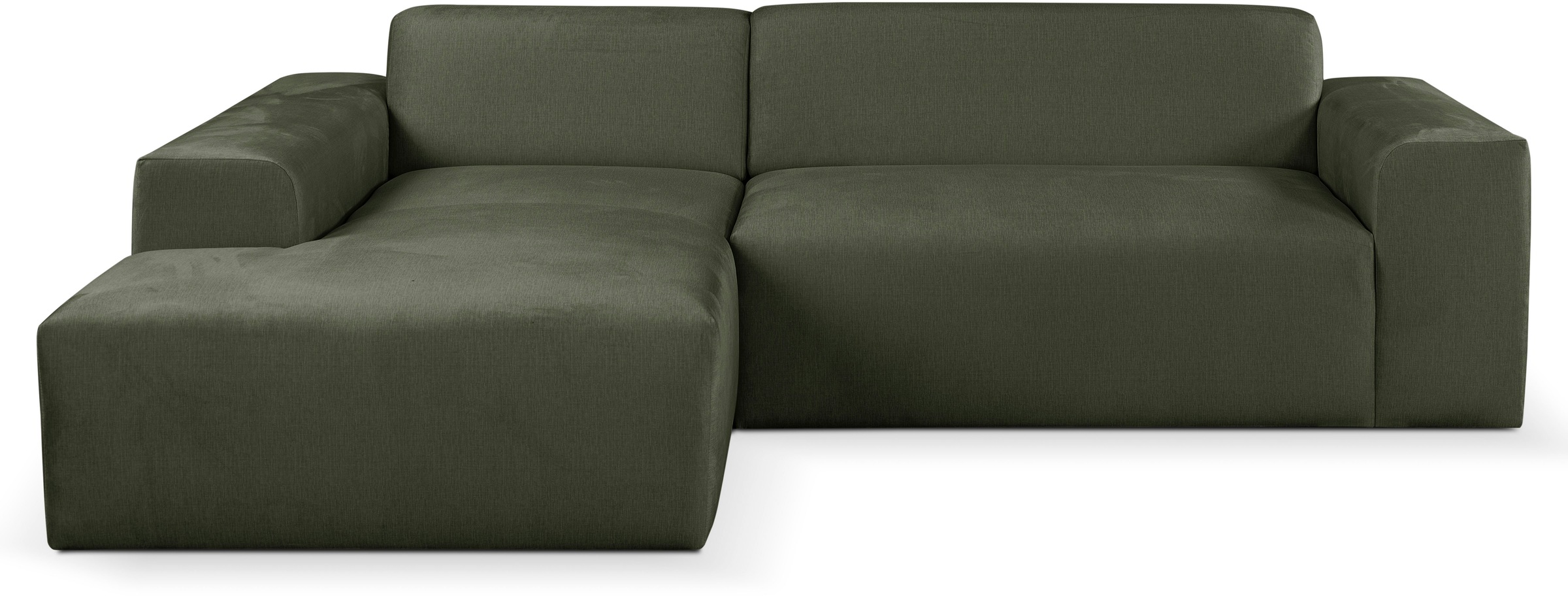 WERK2 Ecksofa »Zeus-L modern und zeitlos, Breite 253cm, bequemes Sofa«, Curvy Trend Ecksofa mit urbaner Optik