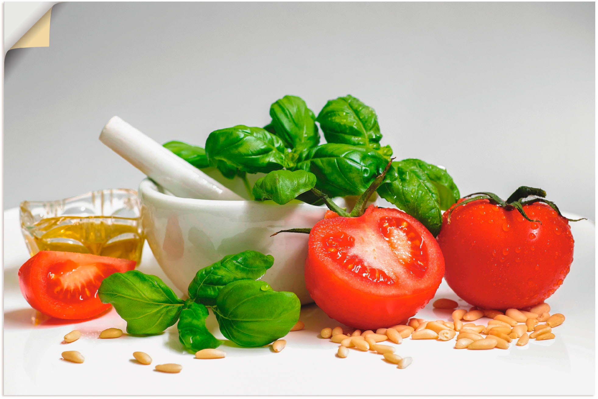 Artland Wandbild »Bereit für Pesto«, Lebensmittel, (1 St.), als Leinwandbil günstig online kaufen