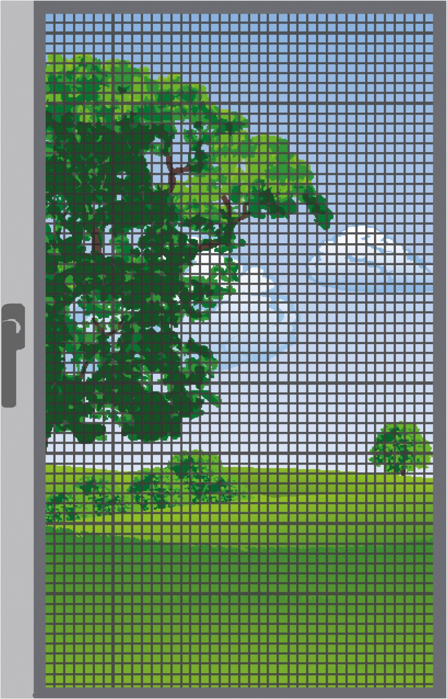 Windhager Fliegengitter-Gewebe »für Fenster und Türen, Insektenschutz engmaschig aus Fiberglas« Packung, 1 Stk. tlg. Moskitonetz ohne bohren, 120 x 600 cm, anthrazit