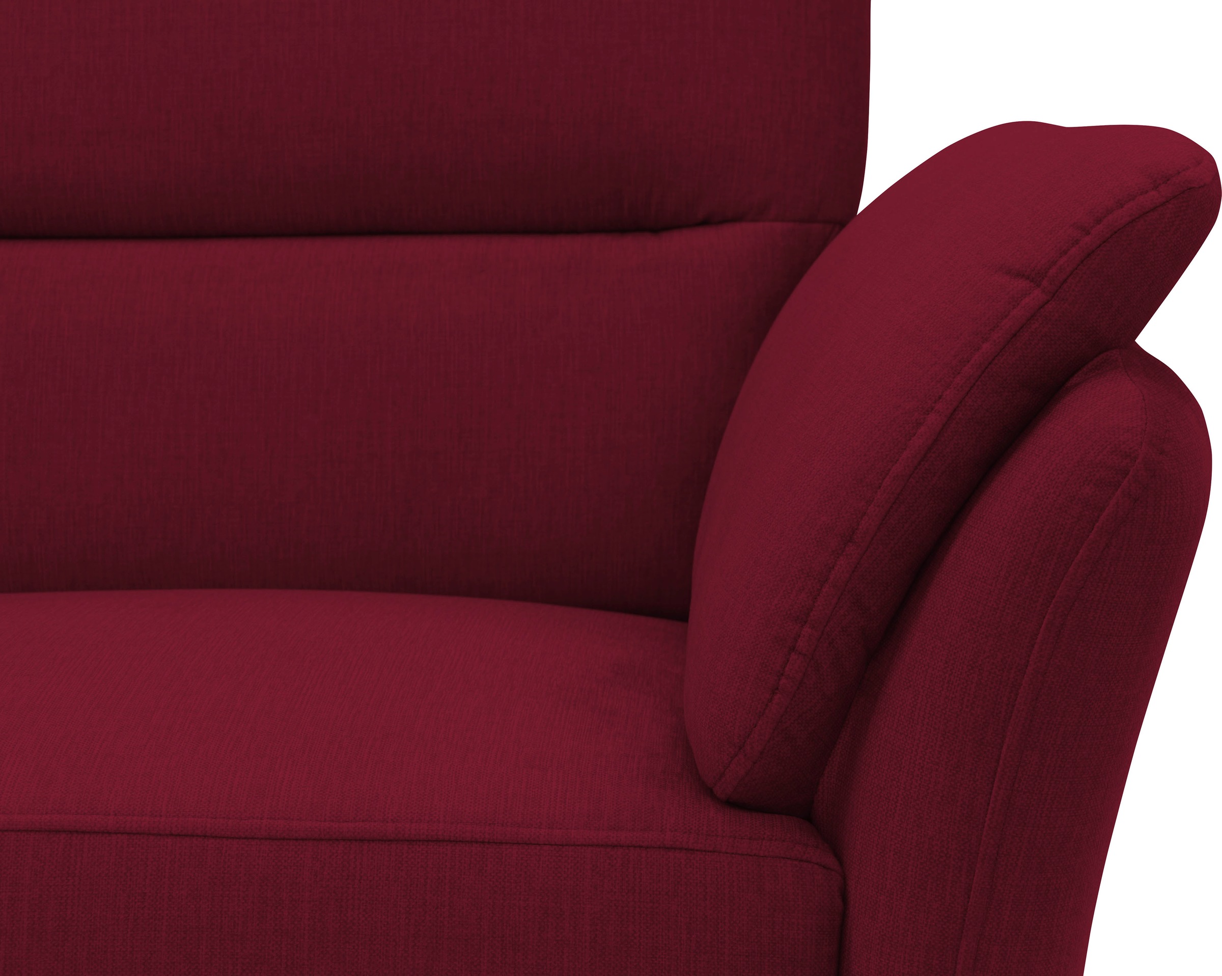 DOMO collection Sessel »Pina elegant und zeitloser Clubsessel, bequemer Cocktailsessel«, Hoher Sitzkomfort, Luxus-Microfaser weich, dunkelrot