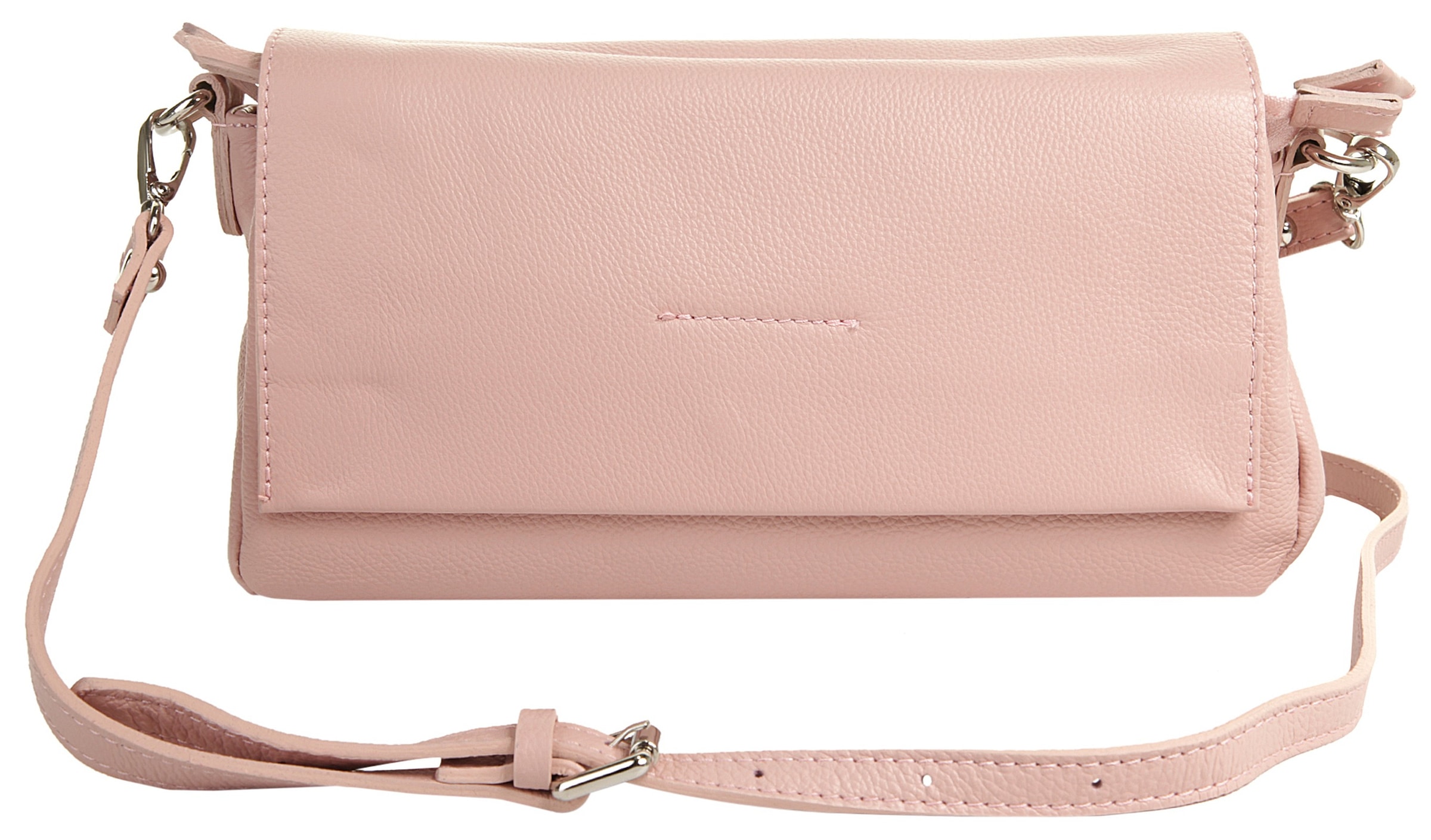 Cluty Umhängetasche, echt Leder, Made in Italy