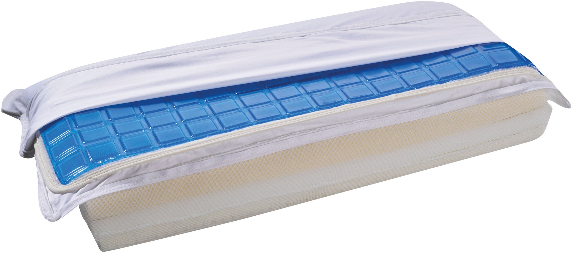billerbeck Nackenstützkissen »Wellneck«, Allergiker freundlich, Füllung: 3-teilig, - Softlatex - viscoelastischer, offenporiger Hight-Tech-Schaum - Schaumkern-Einlage, Bezug: 100% Baumwolle, versteppt mit Airsoft® (100% Polyester), (1 St.)
