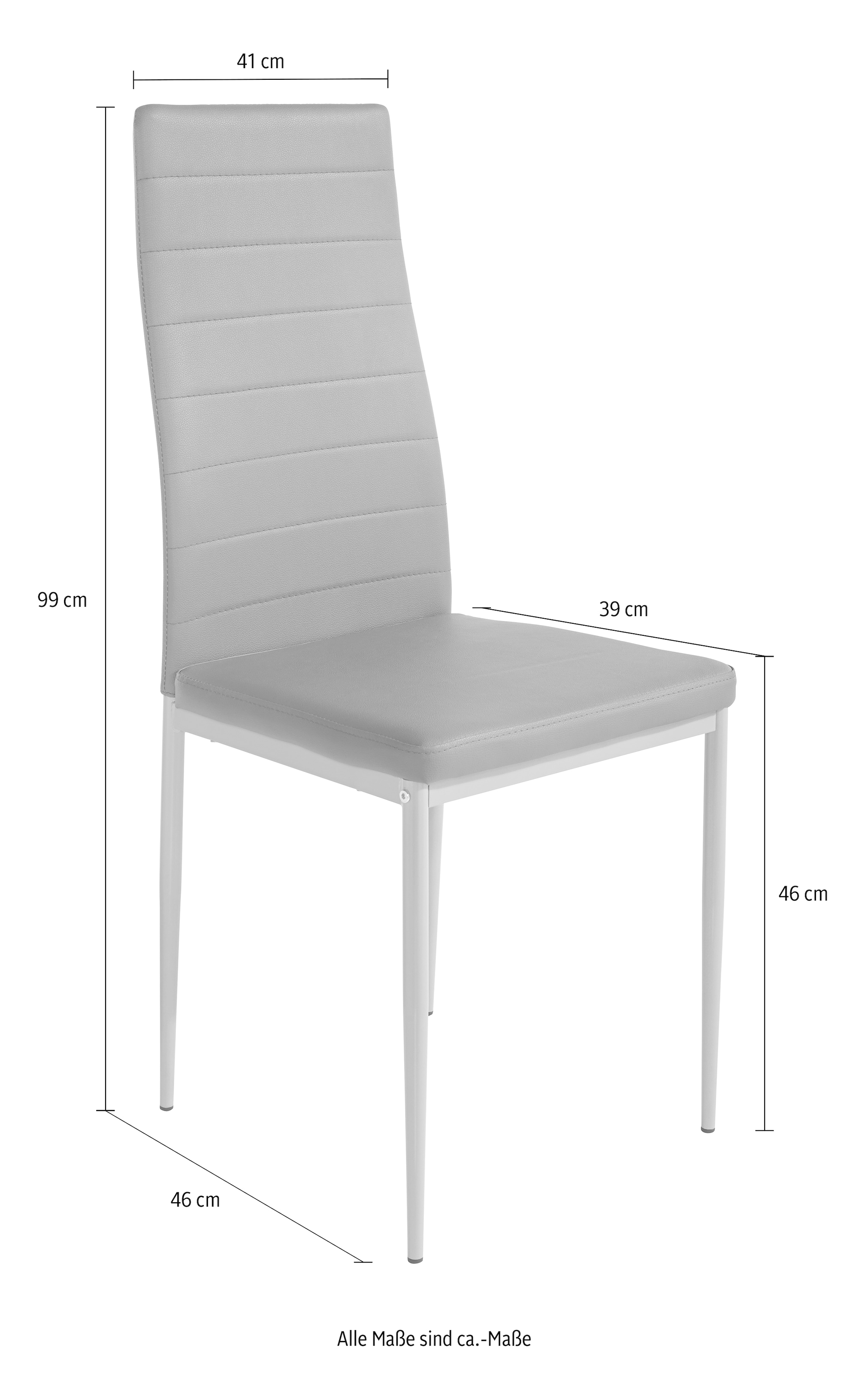 Home affaire Esszimmerstuhl »Pluto«, (Set), 2 St., Kunstleder, Bezug in Kunstleder