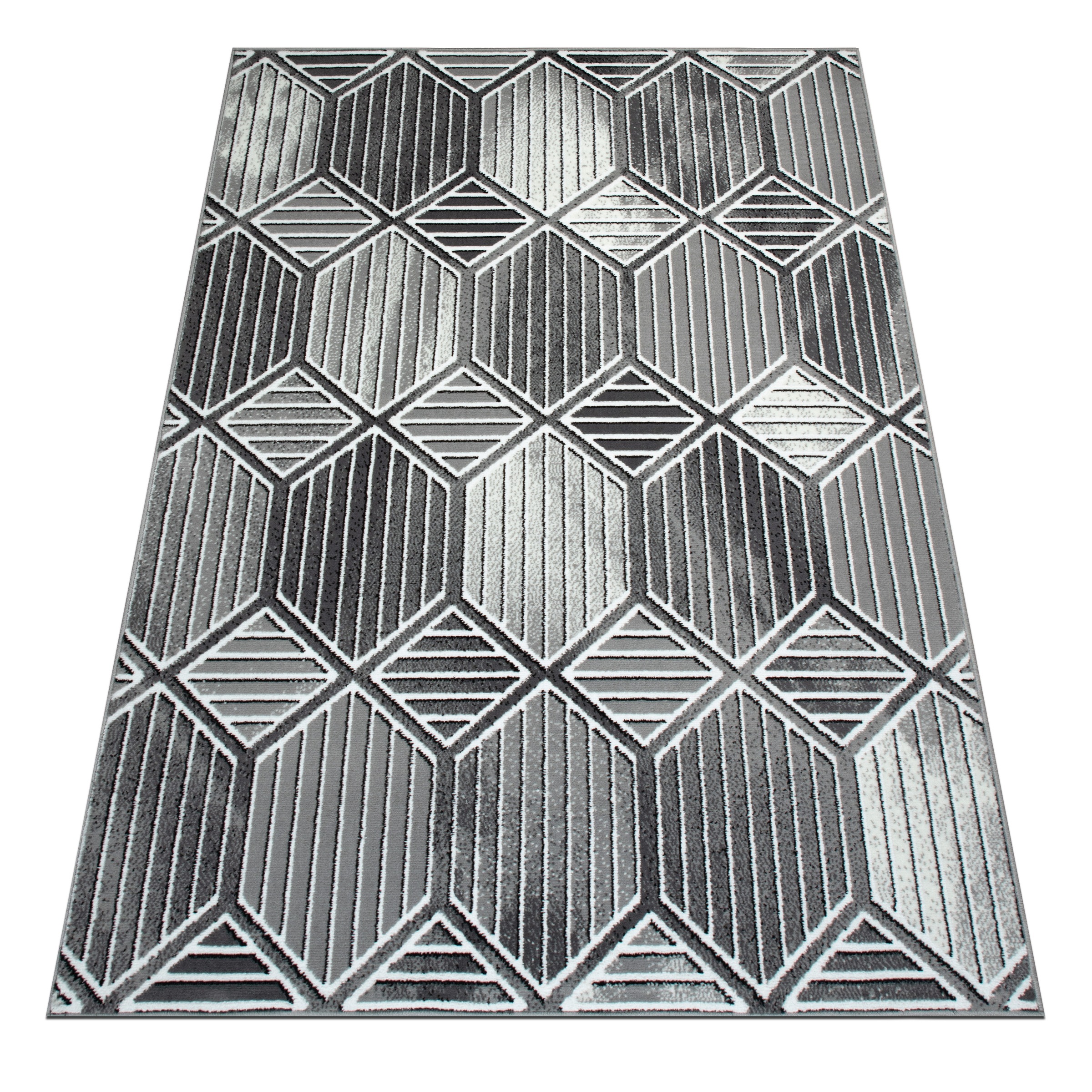 my home Teppich »Hedly, 3D-Effekt«, rechteckig, 8 mm Höhe, softer Kurzflor, günstig online kaufen