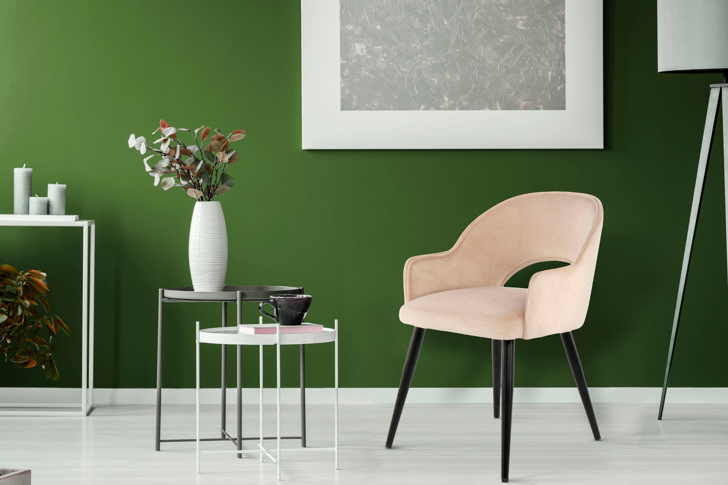 Kayoom Stuhl »Joris 110 2er-Set, einfarbiges Design,mit Retro-Charakter«, ( günstig online kaufen