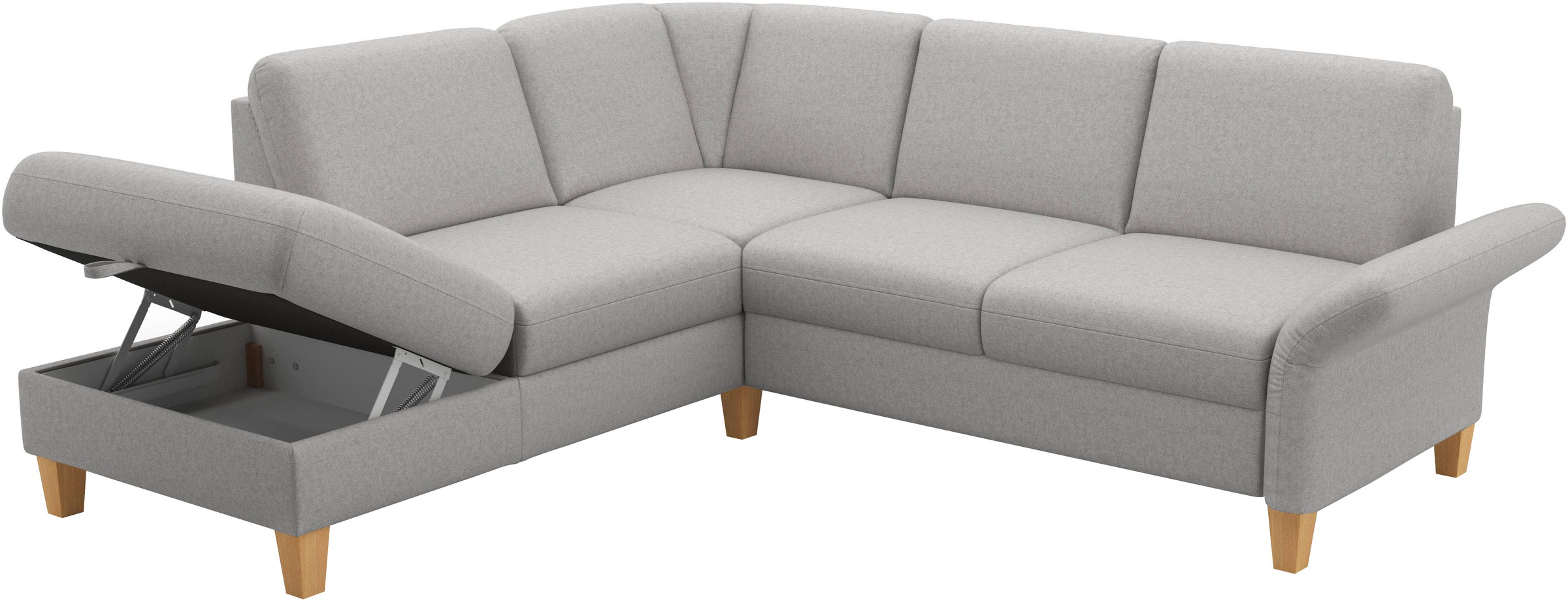 Home affaire Ecksofa »Rochelle, L-Form«, wahlweise mit Armteilverstellung, Bettfunktion und Bettkasten