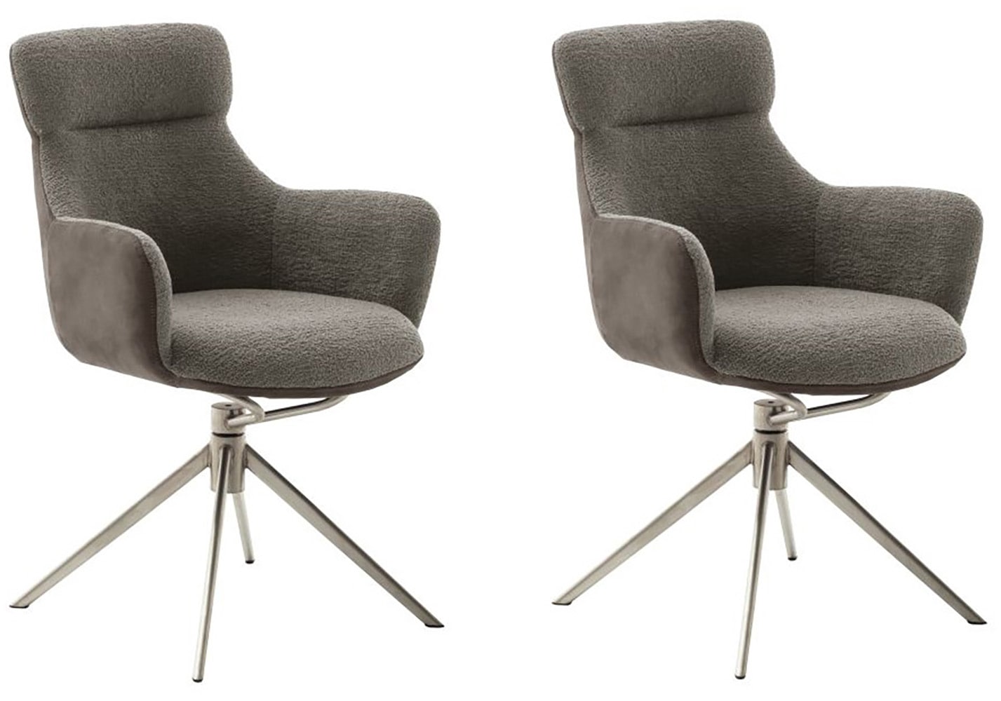 MCA furniture Esszimmerstuhl »PELION« () Feingewebe (2er-Set), drehbar 360° günstig online kaufen