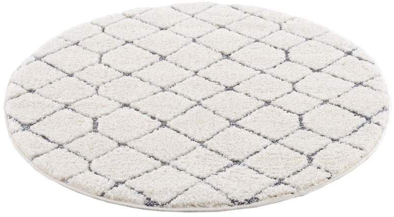 Carpet City Hochflor-Teppich »Focus 4499«, rund, 20 mm Höhe, Boho-Teppich, günstig online kaufen