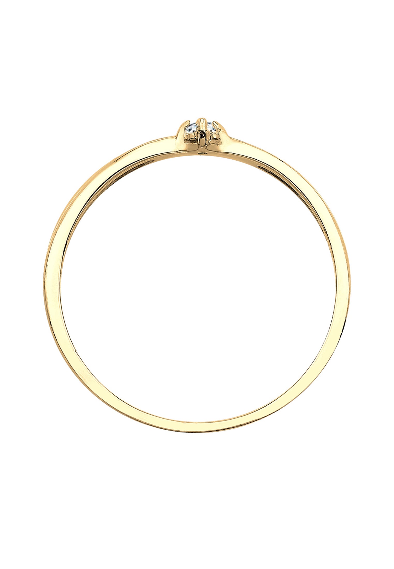 Elli DIAMONDS Verlobungsring »Verlobung Welle Diamant (0.03 ct.) 585 Gelbgold«