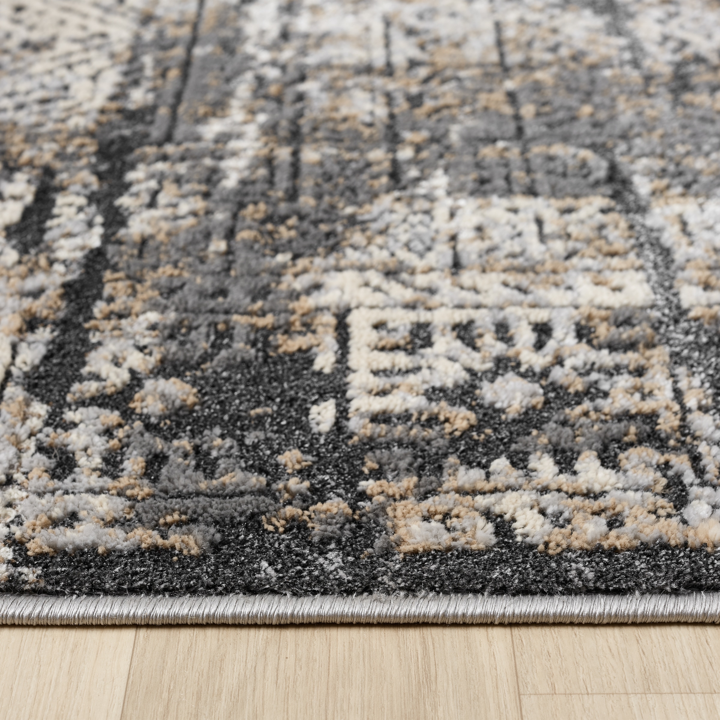 my home Teppich »Selin« rechteckig 9 mm Höhe dezenter Glanz, Schrumpf-Garn-Effekt, im Vintage-Look, dichte Qualität